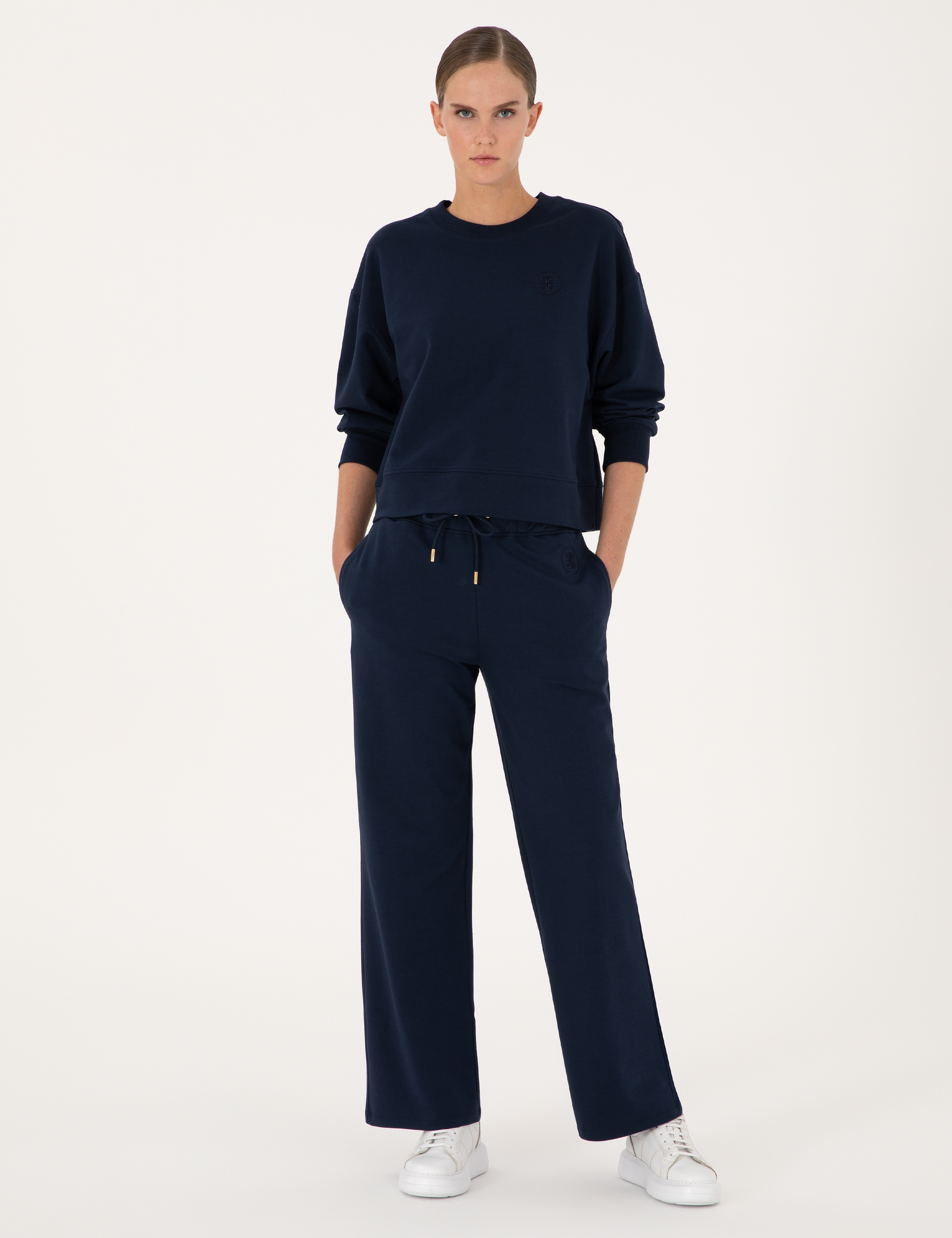 Lacivert Loose Fit Eşofman Altı - Image 3
