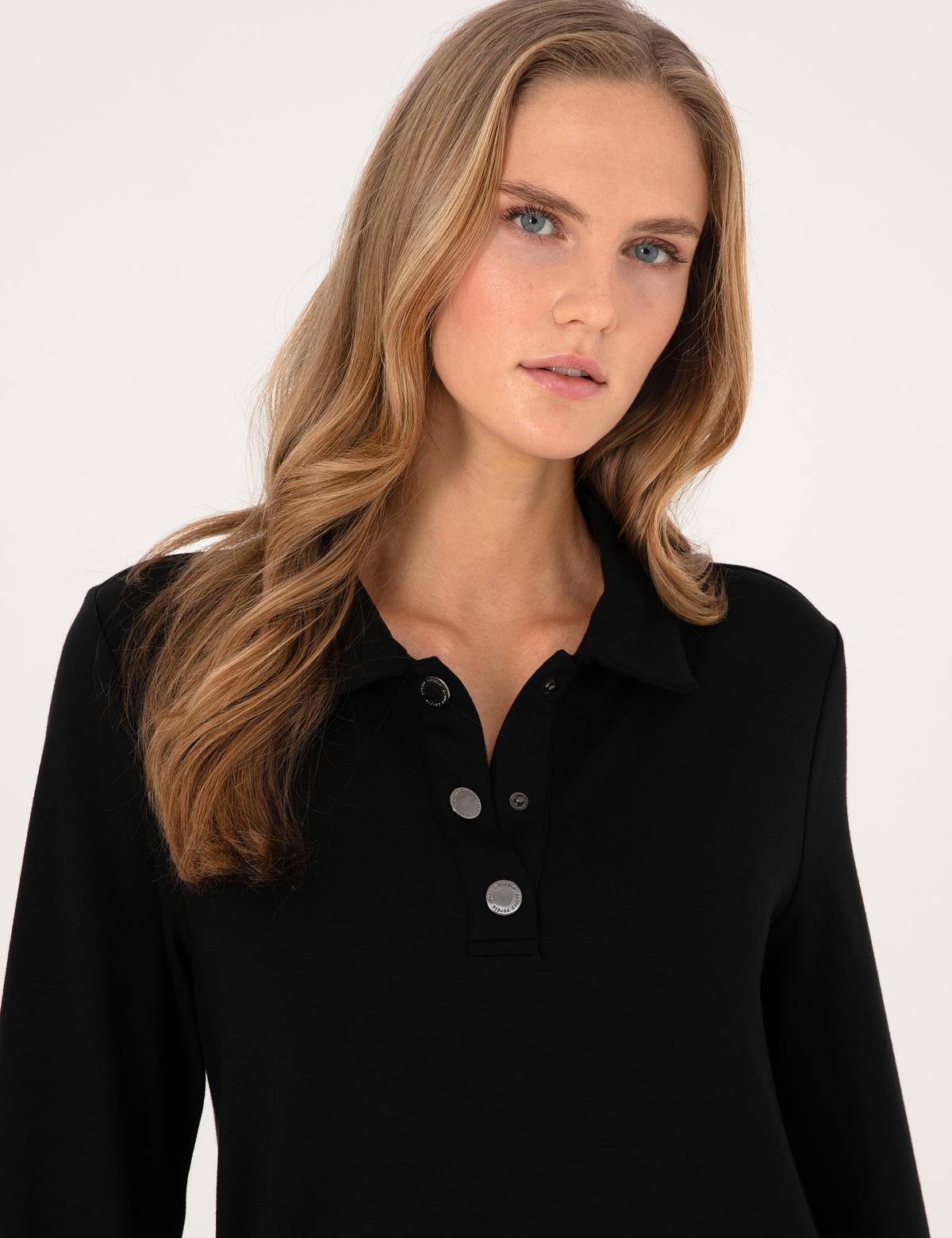 Siyah A Kesim Modal Karışımlı Örme Elbise - 50315895032