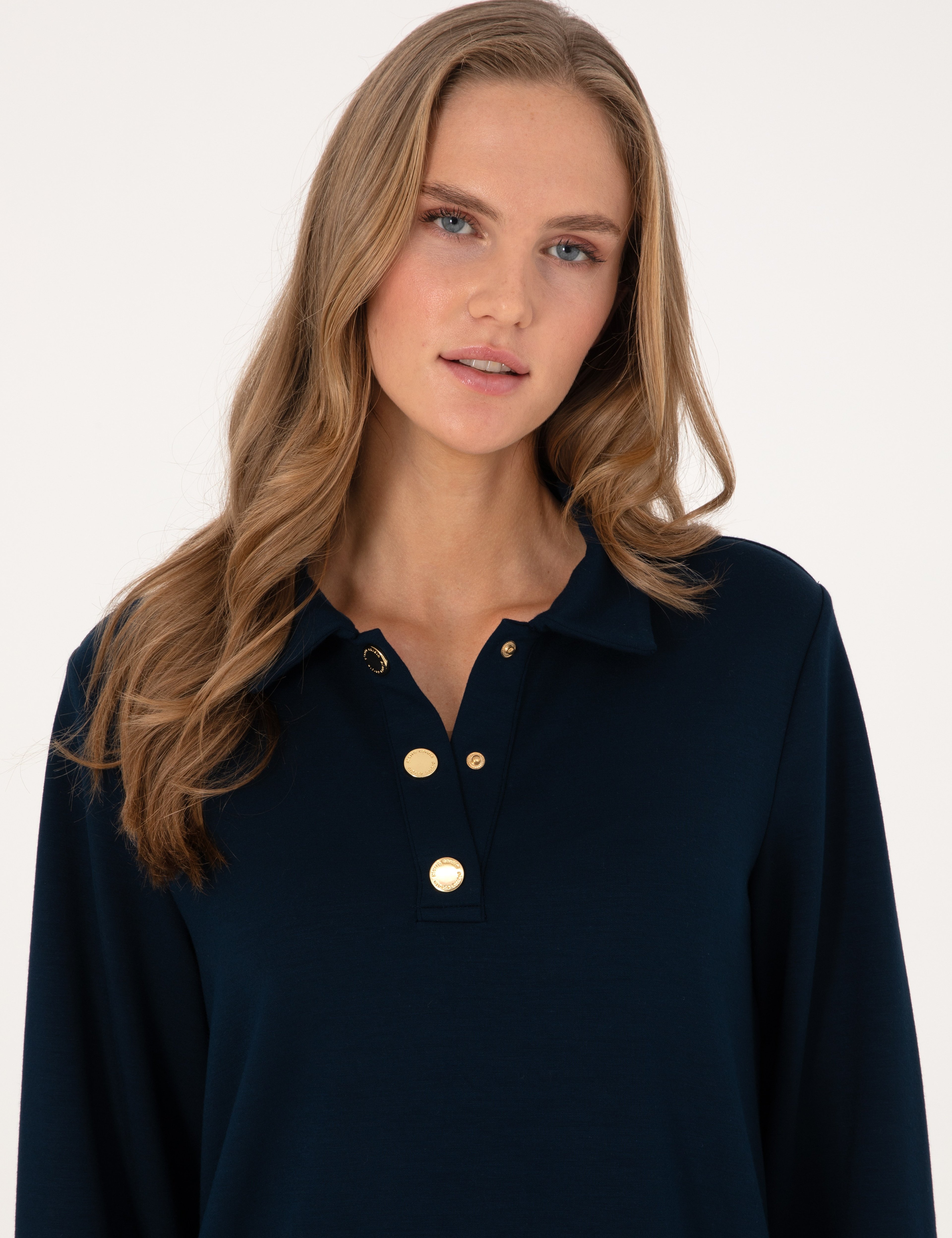 Lacivert A Kesim Modal Karışımlı Örme Elbise