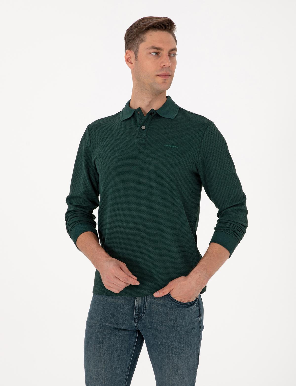 Koyu Yeşil Regular Fit Sweatshirt - 50293236077