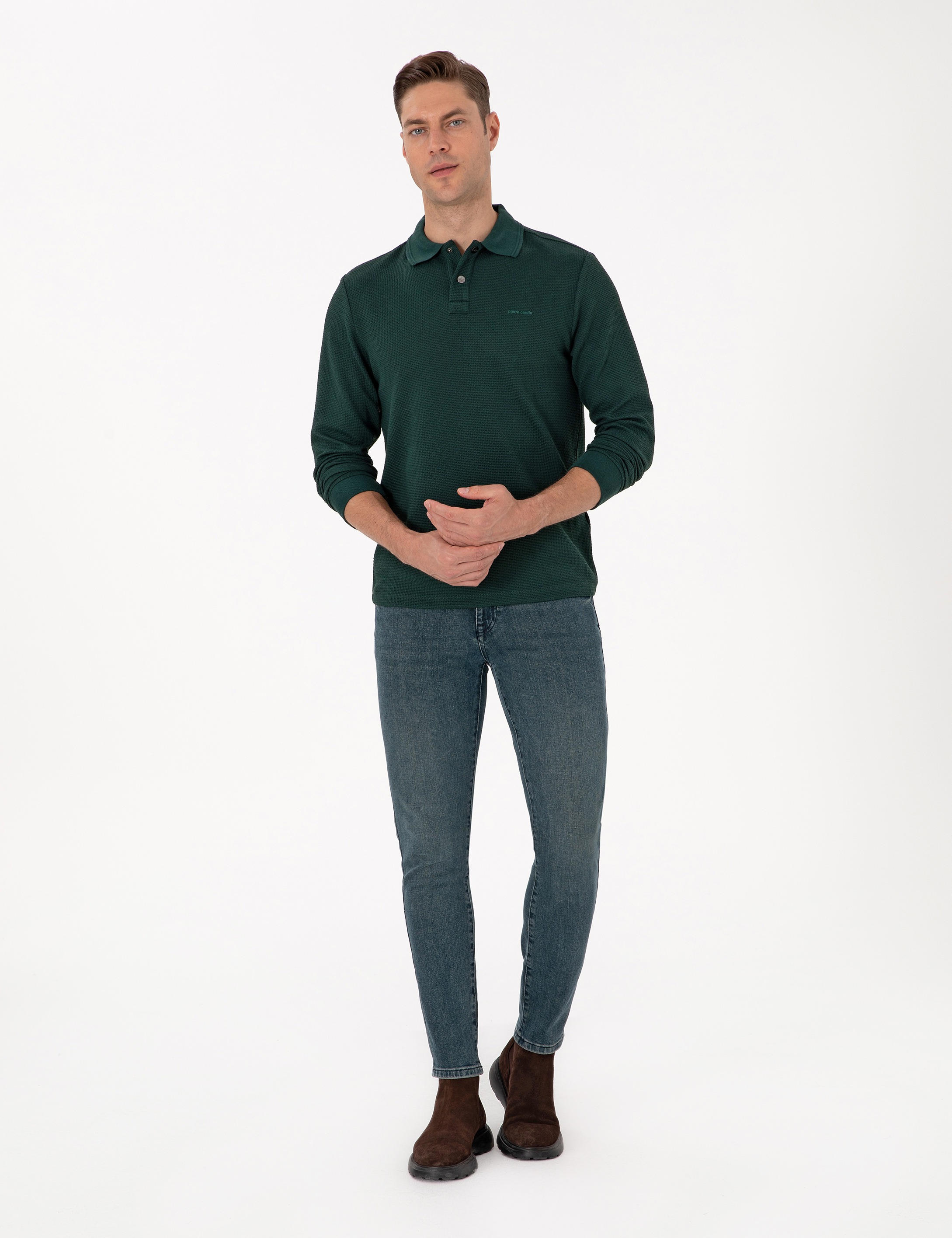 Koyu Yeşil Regular Fit Sweatshirt - Image 4
