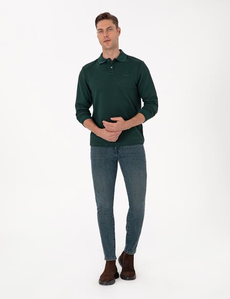 Koyu Yeşil Regular Fit Sweatshirt - 50293236077