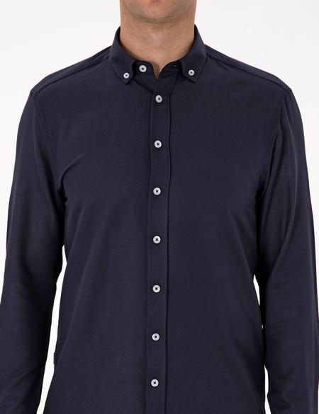 Lacivert Regular Fit Uzun Kollu Gömlek - 50311487043
