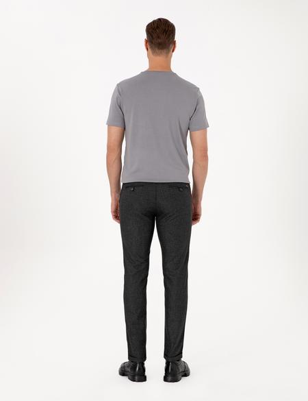 Antrasit Slim Fit Kordonlu Kanvas Pantolon - 50310829180