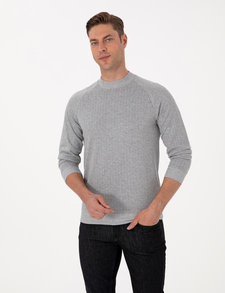 Açık Gri Melanj Regular Fit Sweatshirt - 50313899045