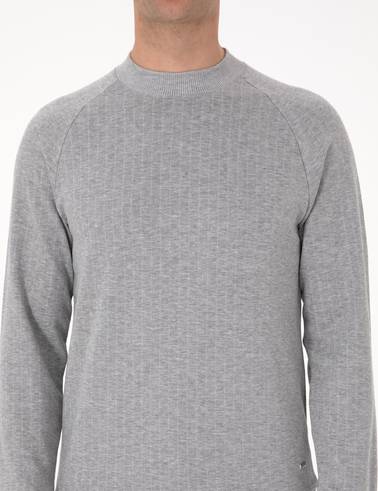 Açık Gri Melanj Regular Fit Sweatshirt