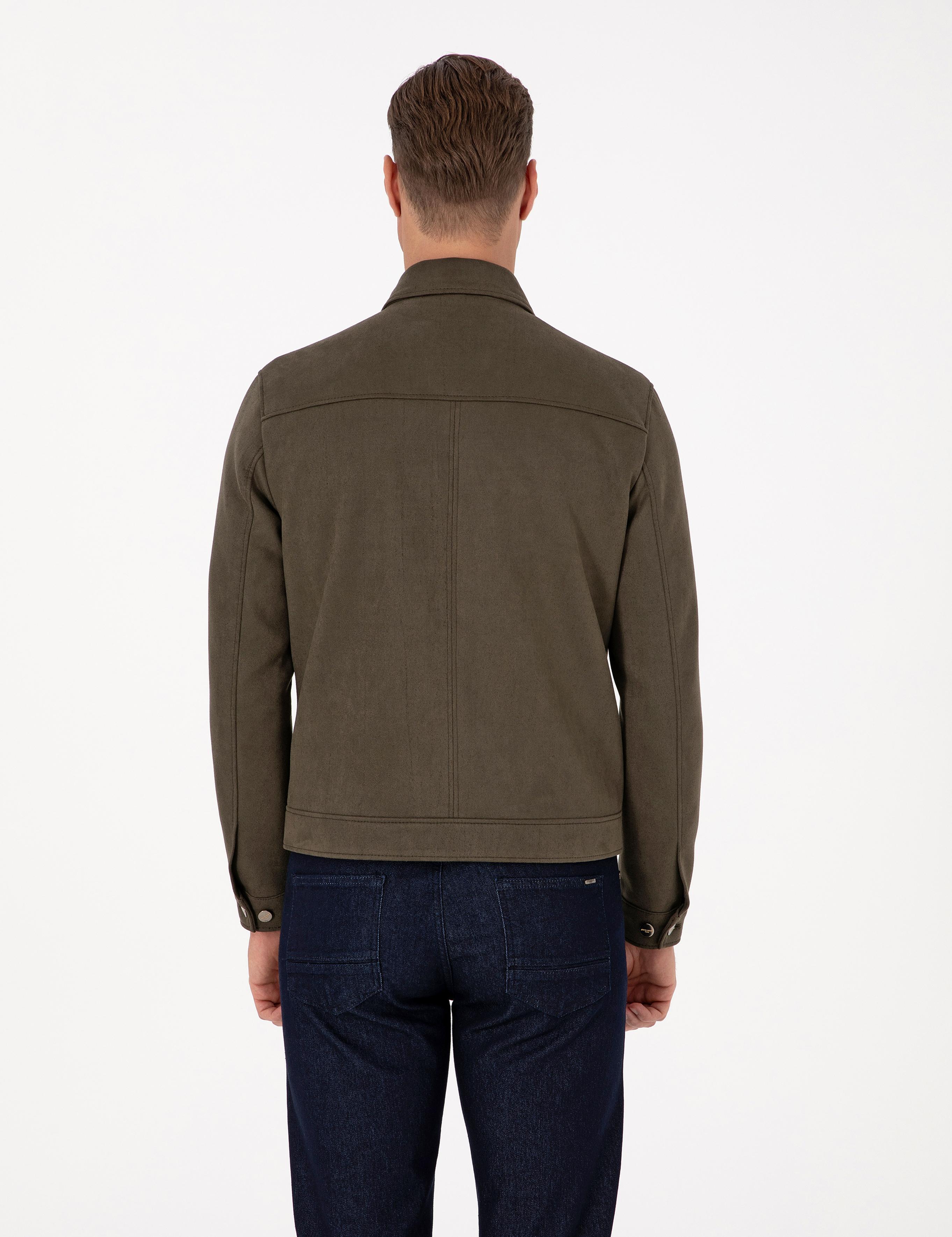 Yeşil Suni Deri Ceket