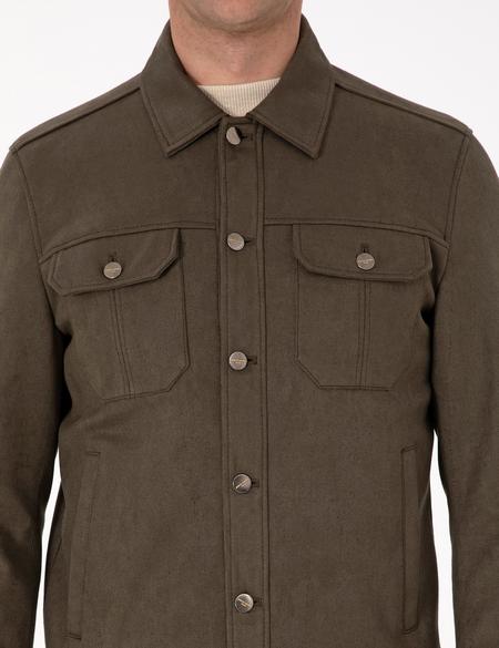 Yeşil Suni Deri Ceket - 50318156001