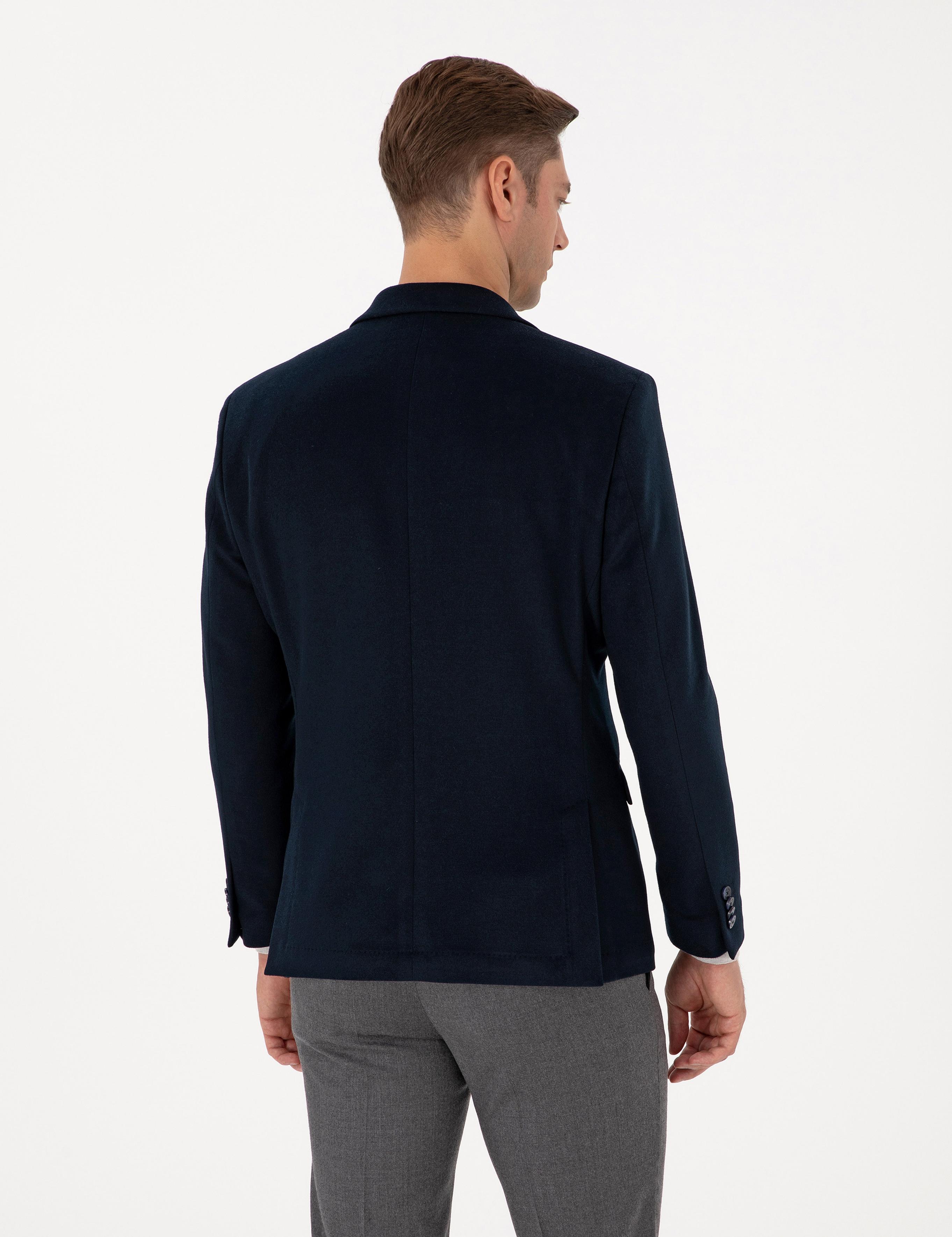 Lacivert Slim Fit Ceket