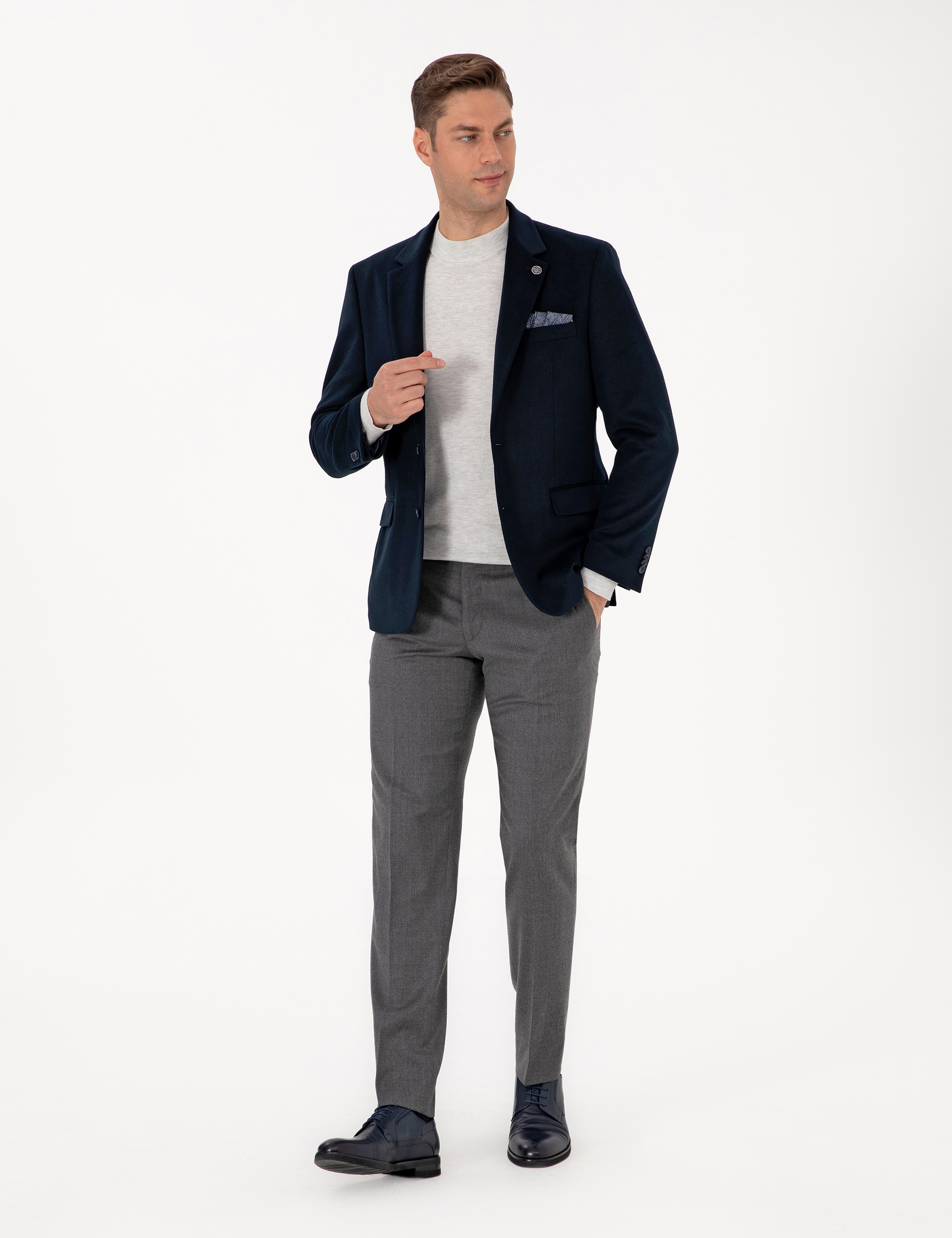 Lacivert Slim Fit Ceket