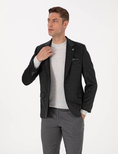 Antrasit Slim Fit Ceket