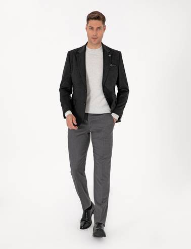 Antrasit Slim Fit Ceket