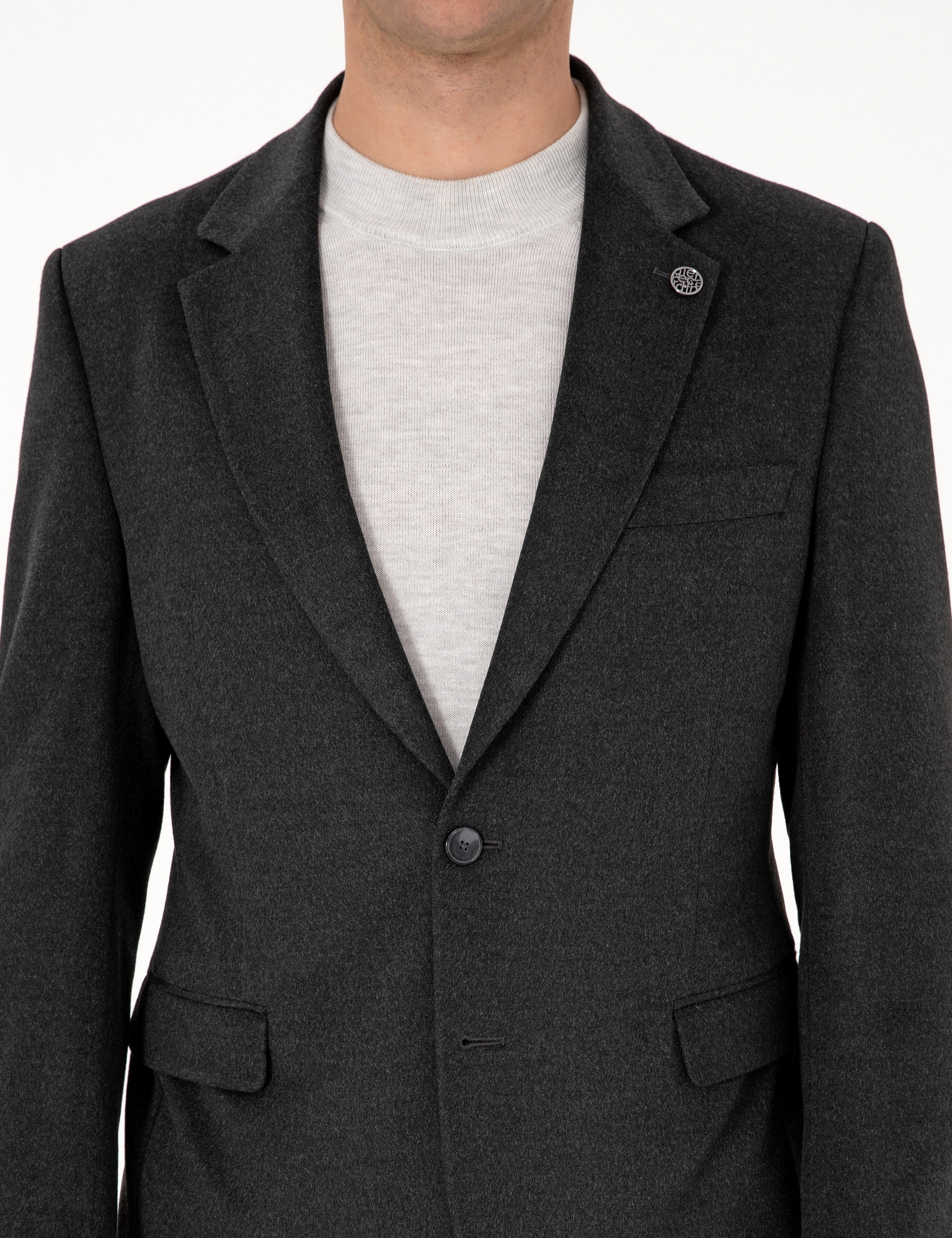 Antrasit Slim Fit Ceket - Image 7