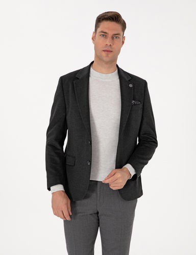 Antrasit Slim Fit Ceket