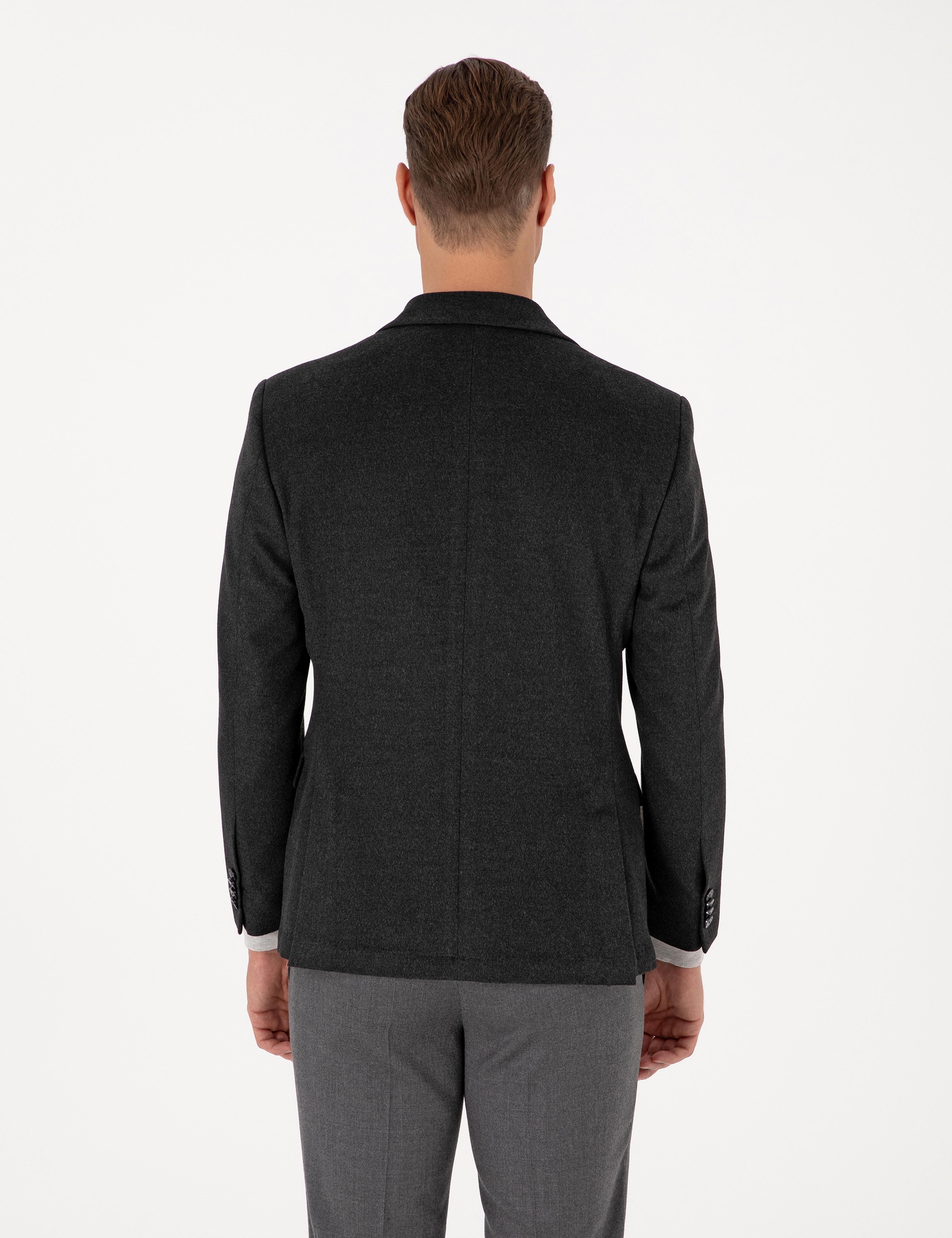 Antrasit Slim Fit Ceket - Image 5