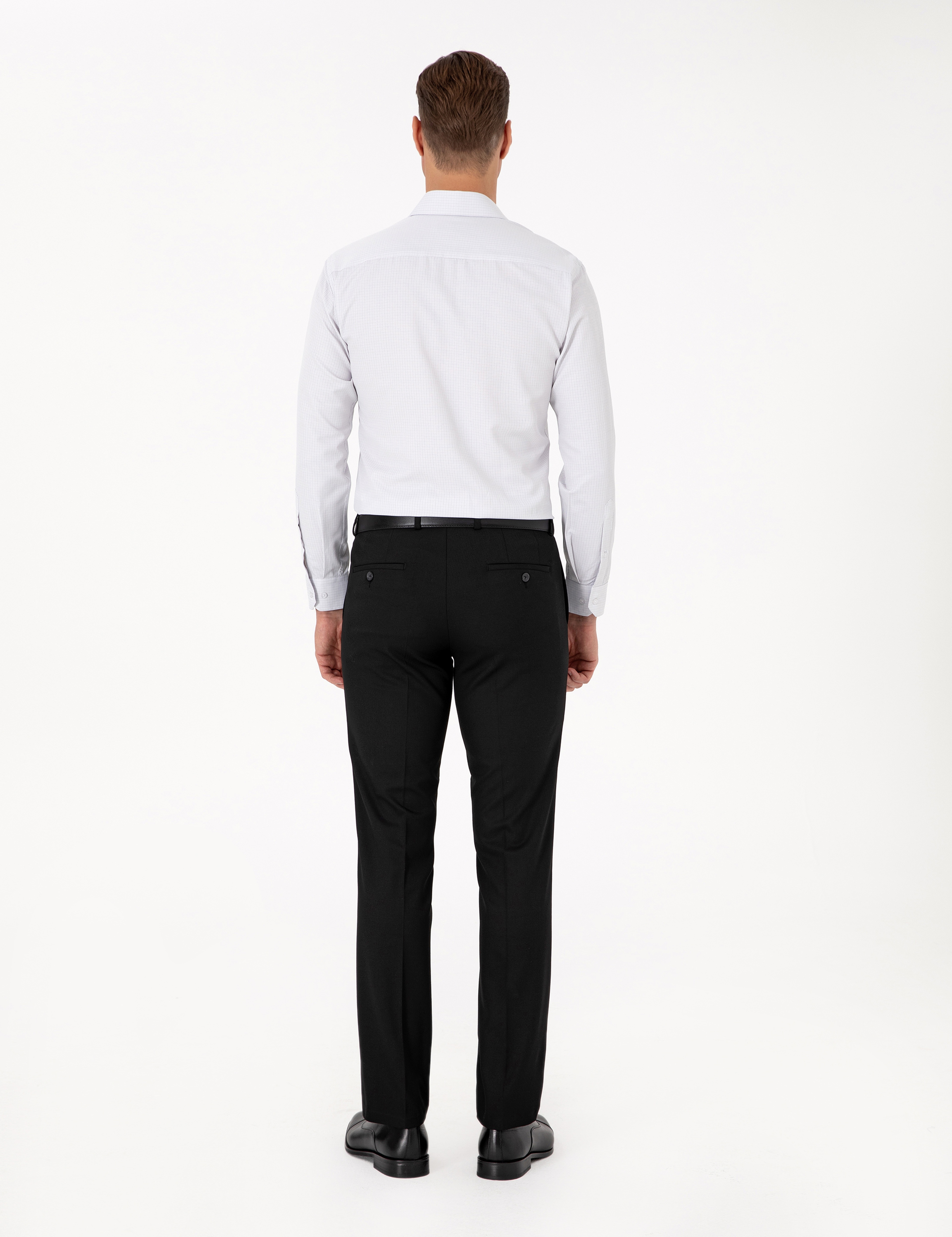 Siyah Slim Fit Kumaş Pantolon - Image 4