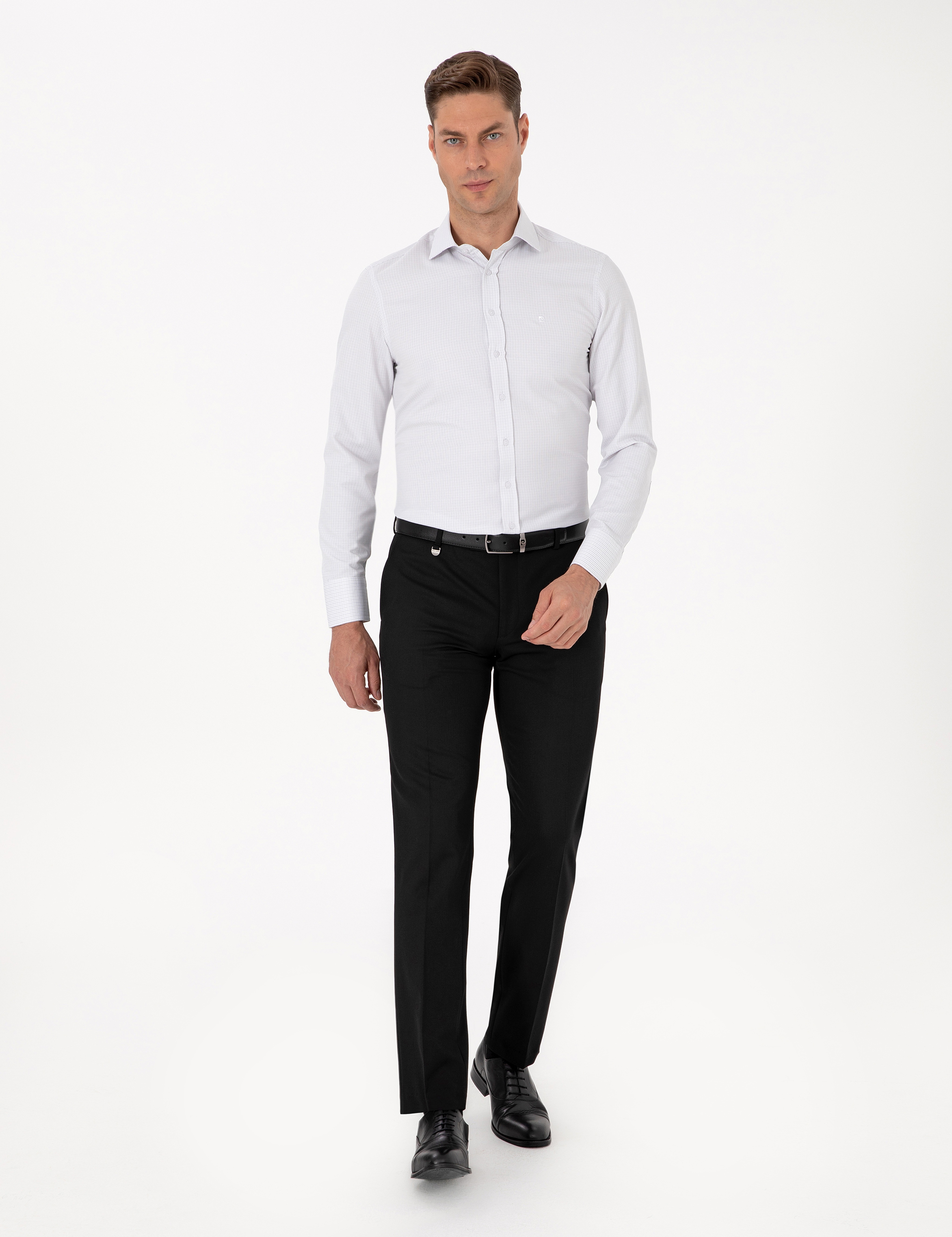 Siyah Slim Fit Kumaş Pantolon - Image 1
