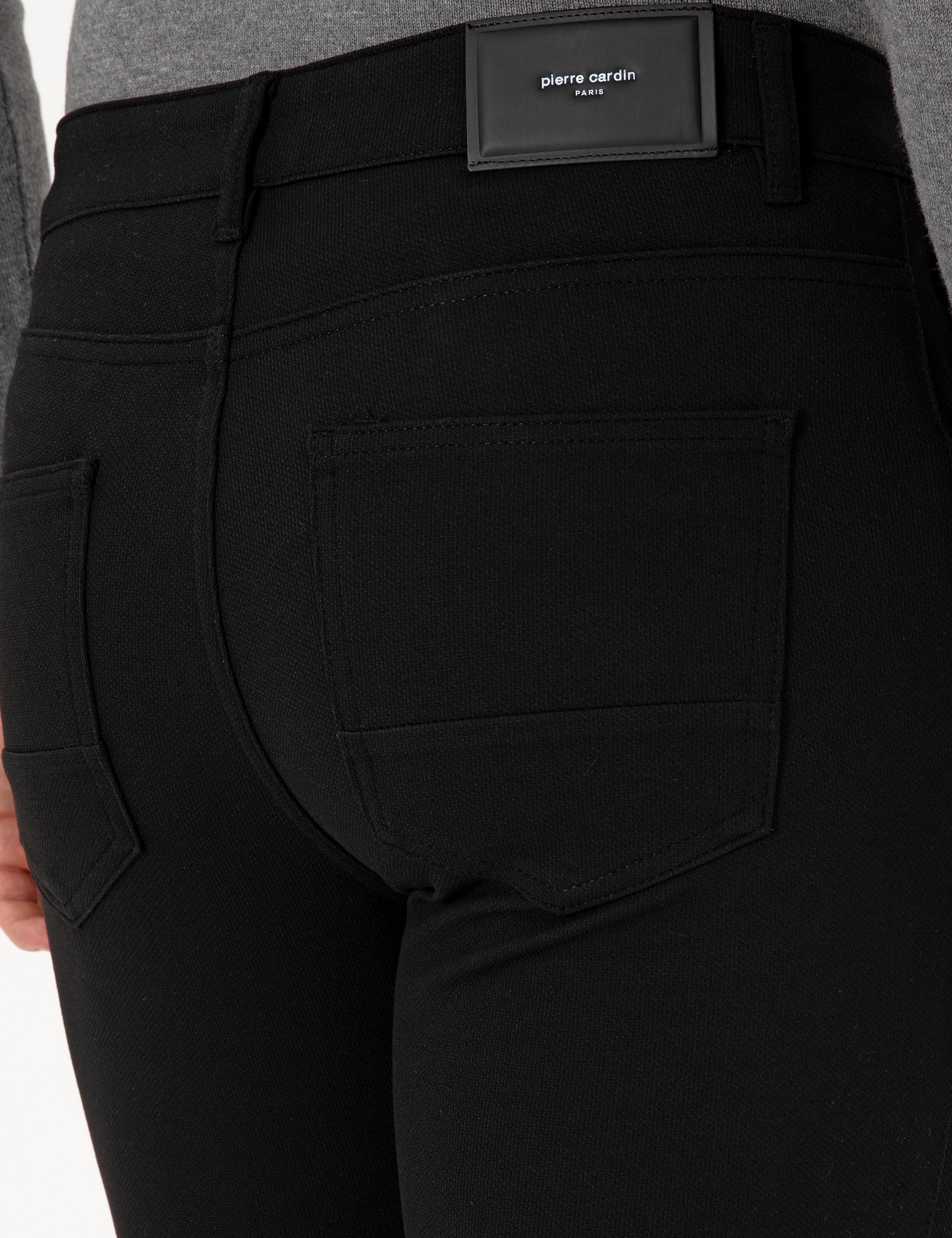 Siyah Slim Fit Kanvas Pantolon