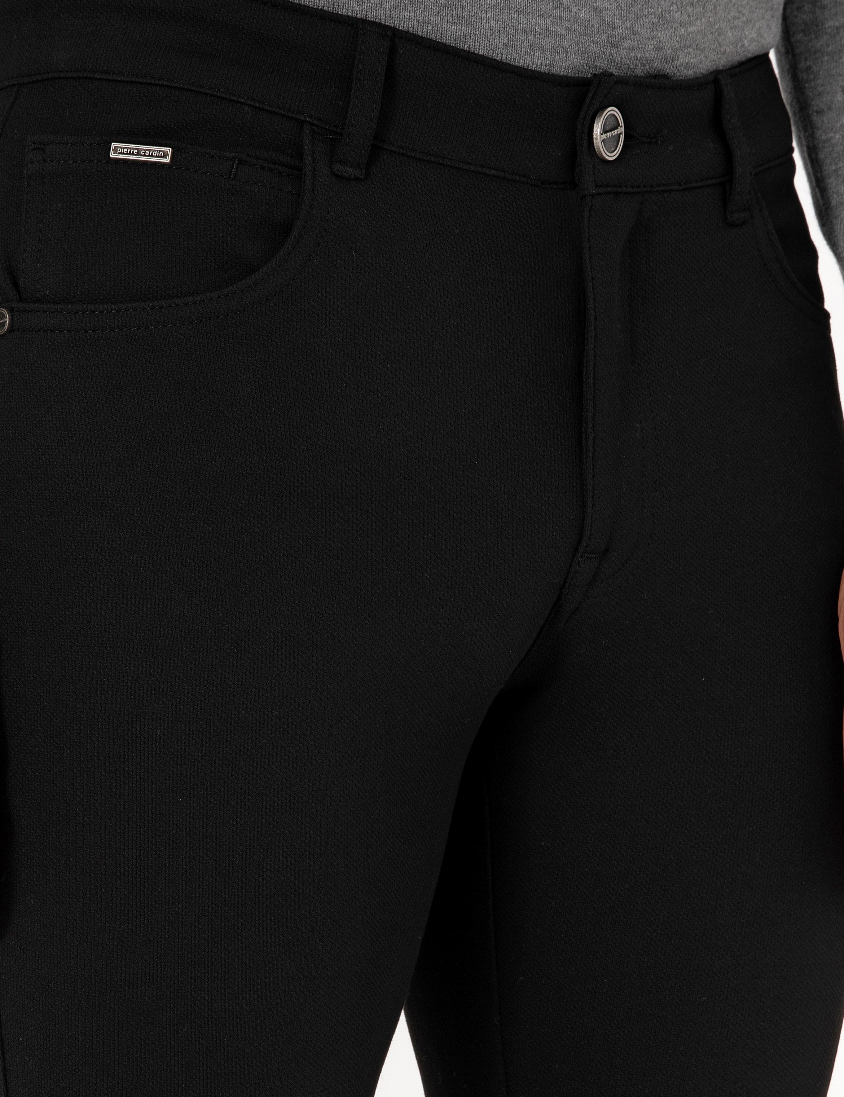 Siyah Slim Fit Kanvas Pantolon