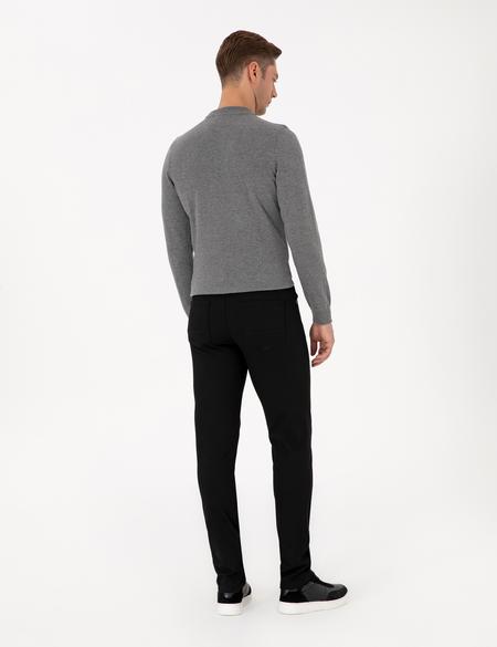 Siyah Slim Fit Kanvas Pantolon - 50310857233