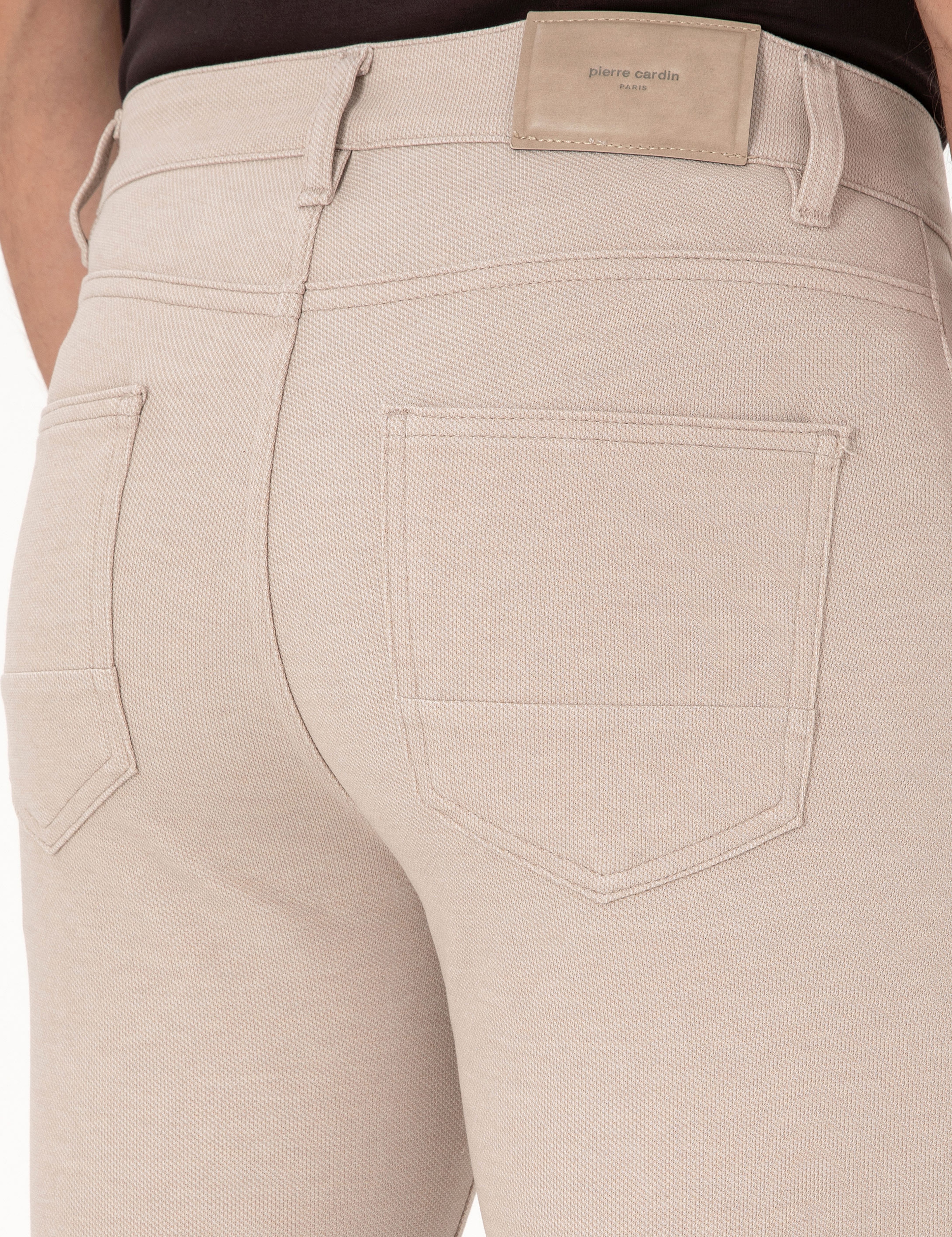 Bej Slim Fit Kanvas Pantolon - Image 6