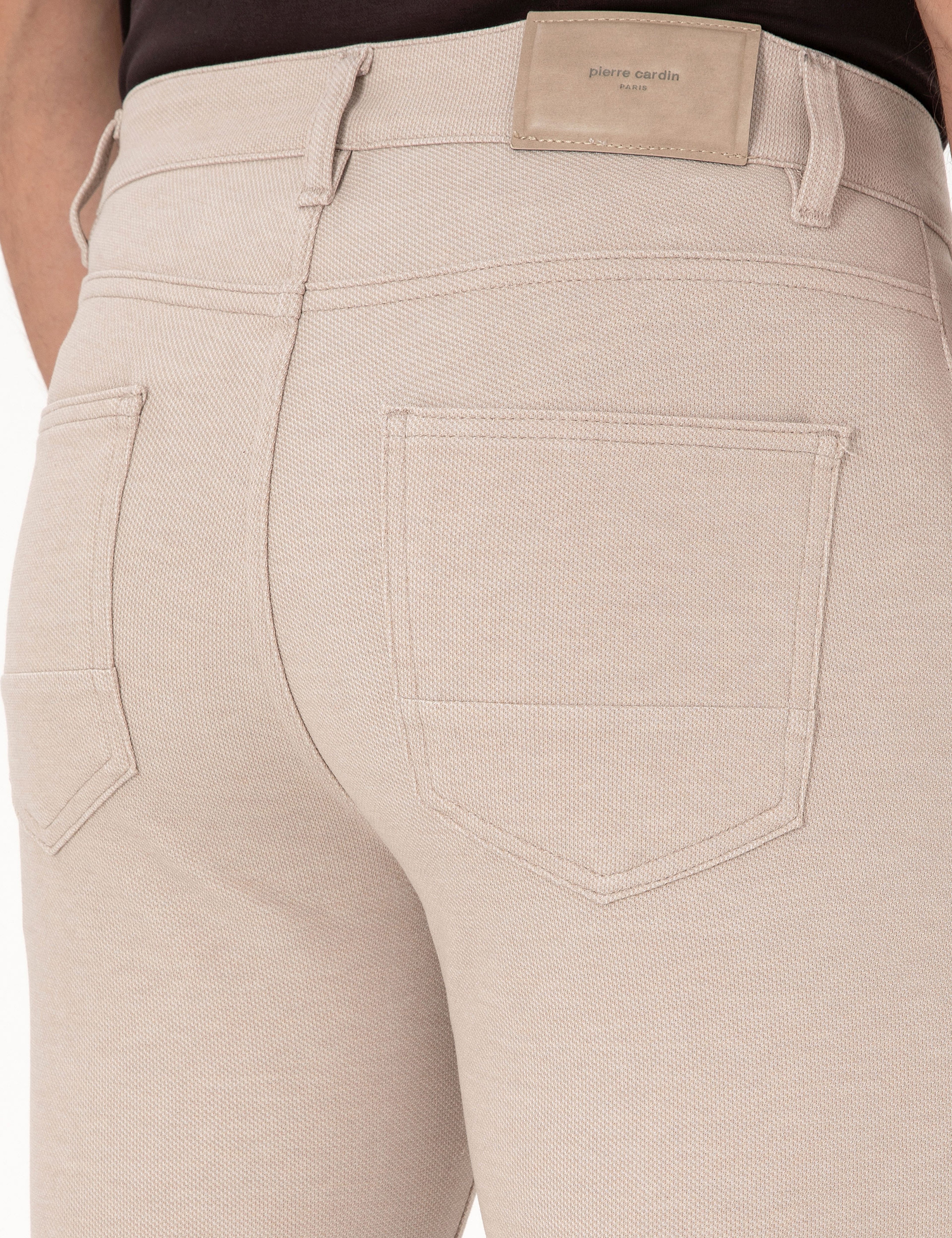 Bej Slim Fit Kanvas Pantolon