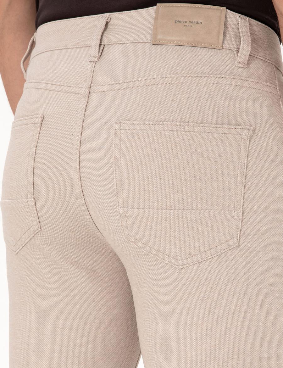 Bej Slim Fit Kanvas Pantolon