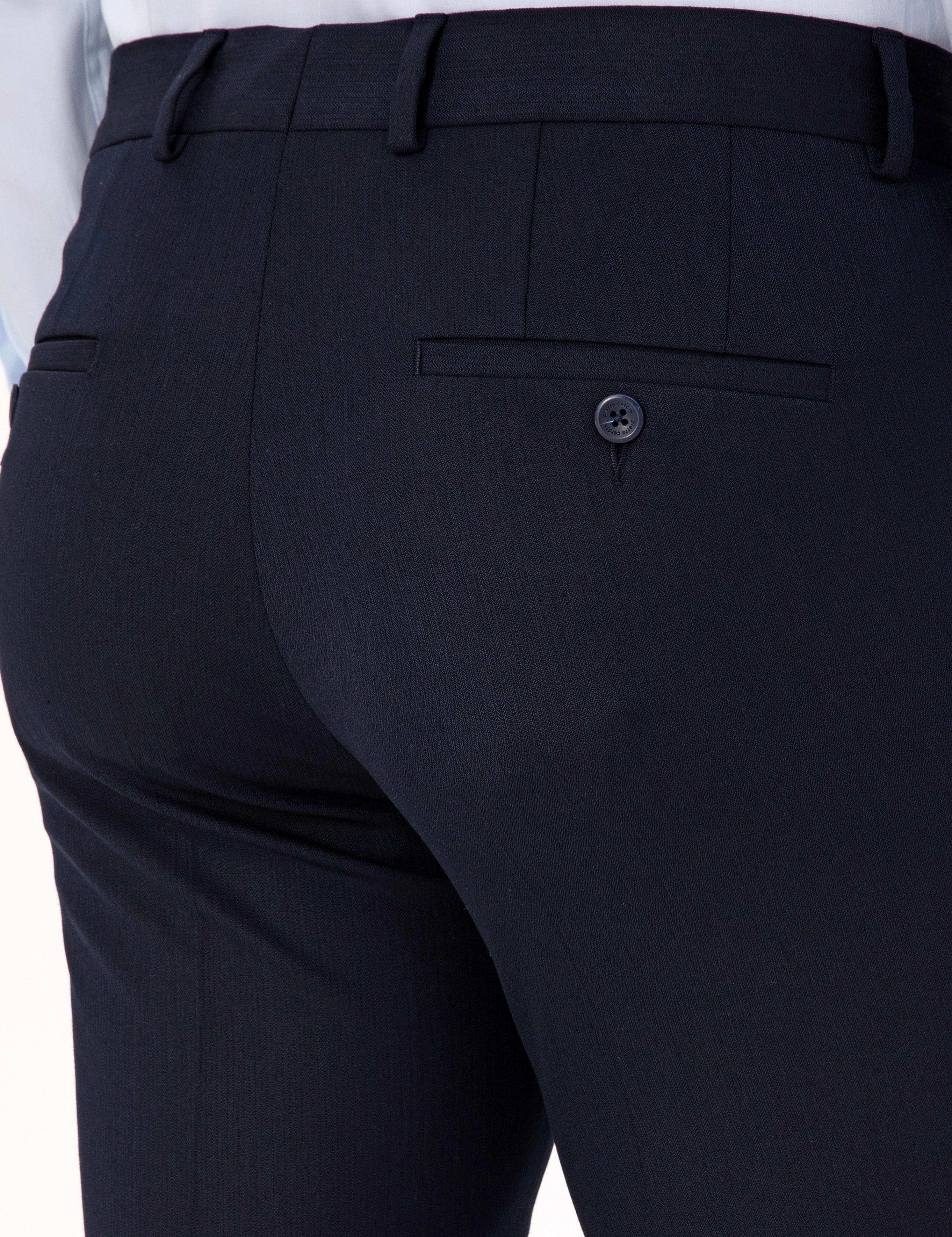 Lacivert Slim Fit Kumaş Pantolon