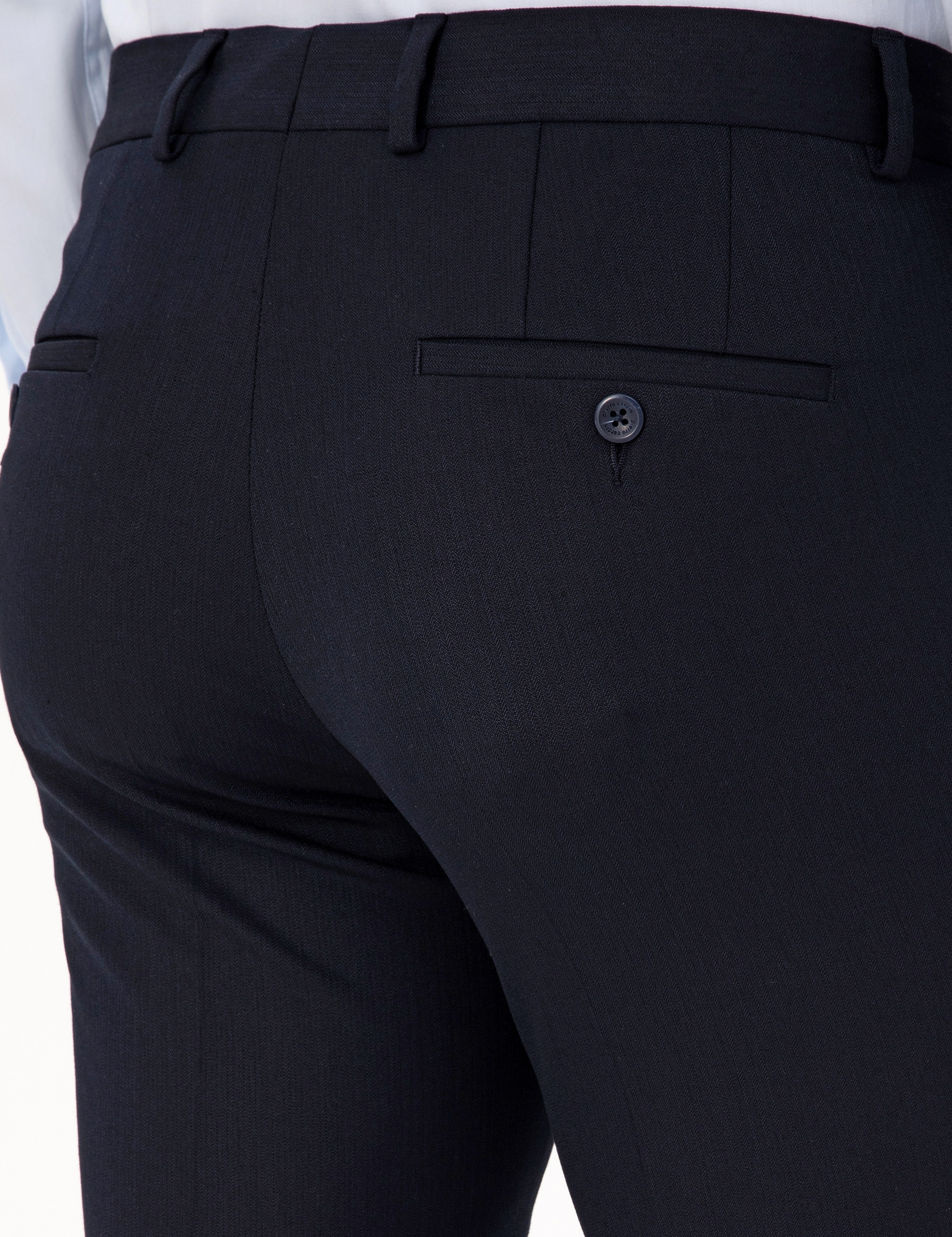 Lacivert Slim Fit Kumaş Pantolon - Image 7
