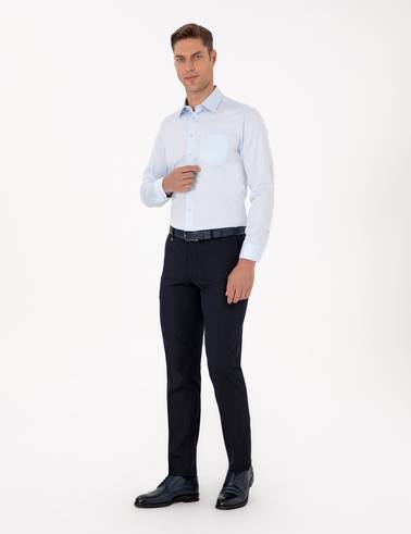 Lacivert Slim Fit Kumaş Pantolon