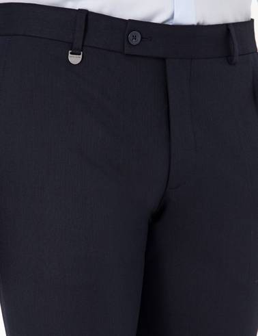 Lacivert Slim Fit Kumaş Pantolon