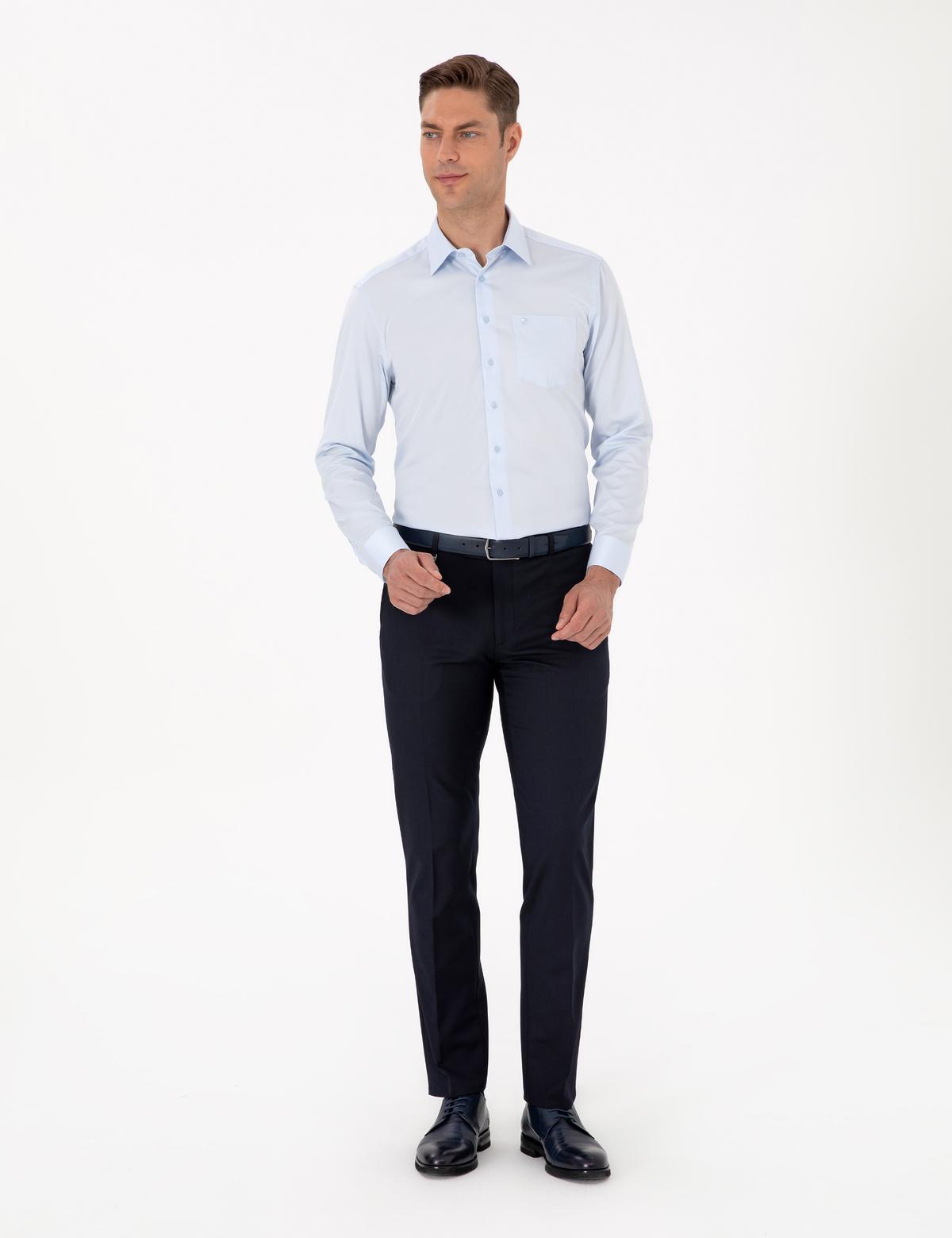 Lacivert Slim Fit Kumaş Pantolon