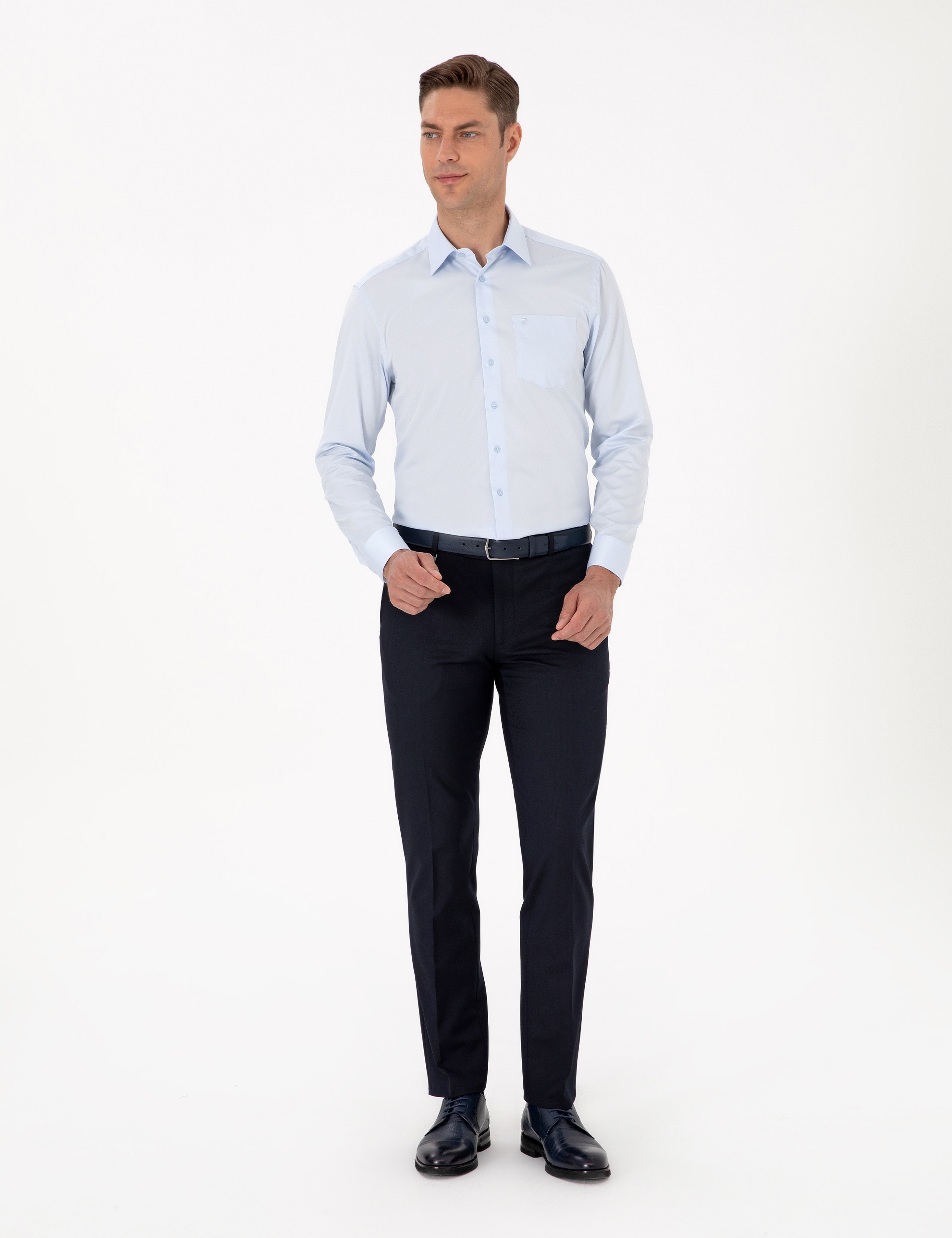 Lacivert Slim Fit Kumaş Pantolon - Image 1