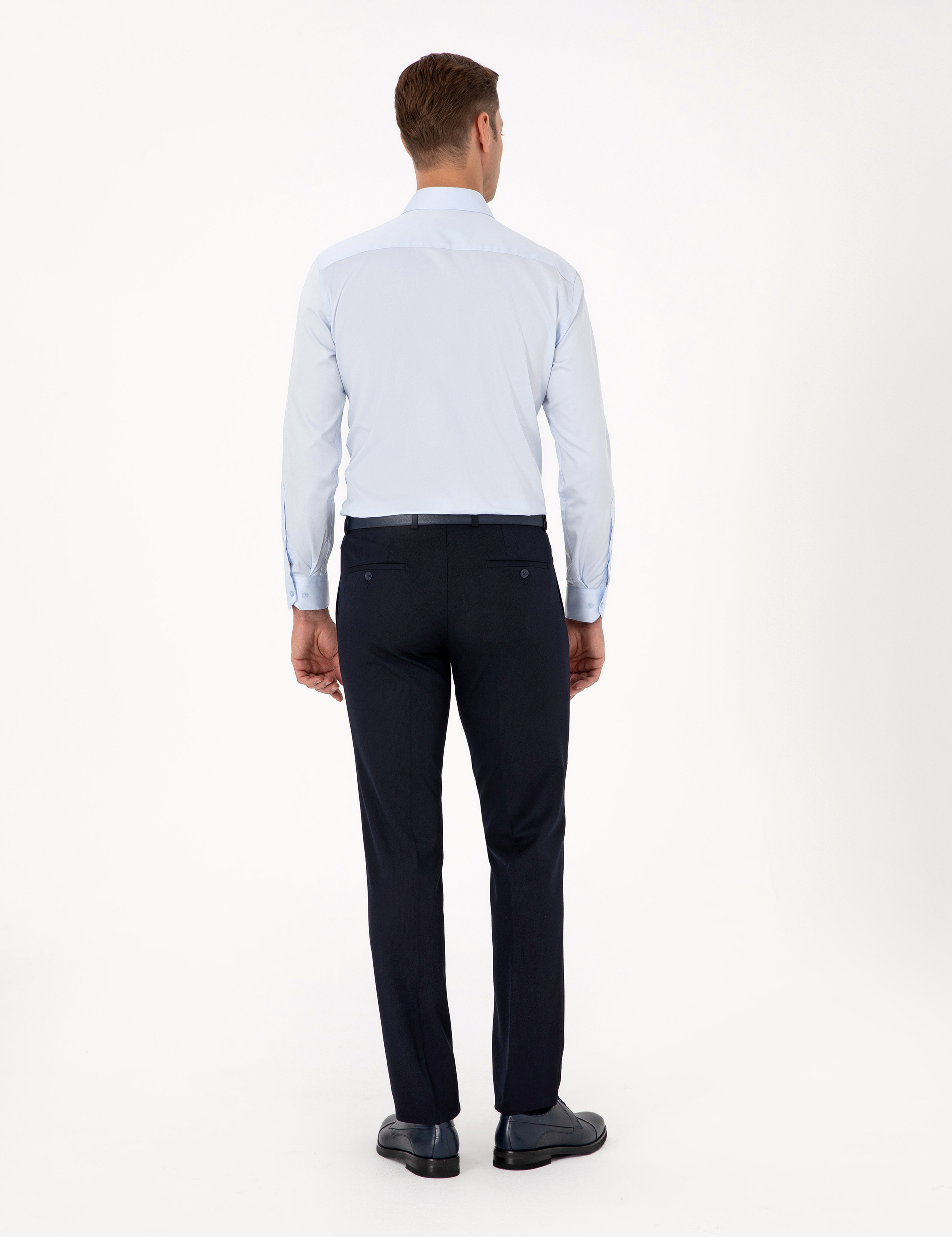 Lacivert Slim Fit Kumaş Pantolon - Image 4