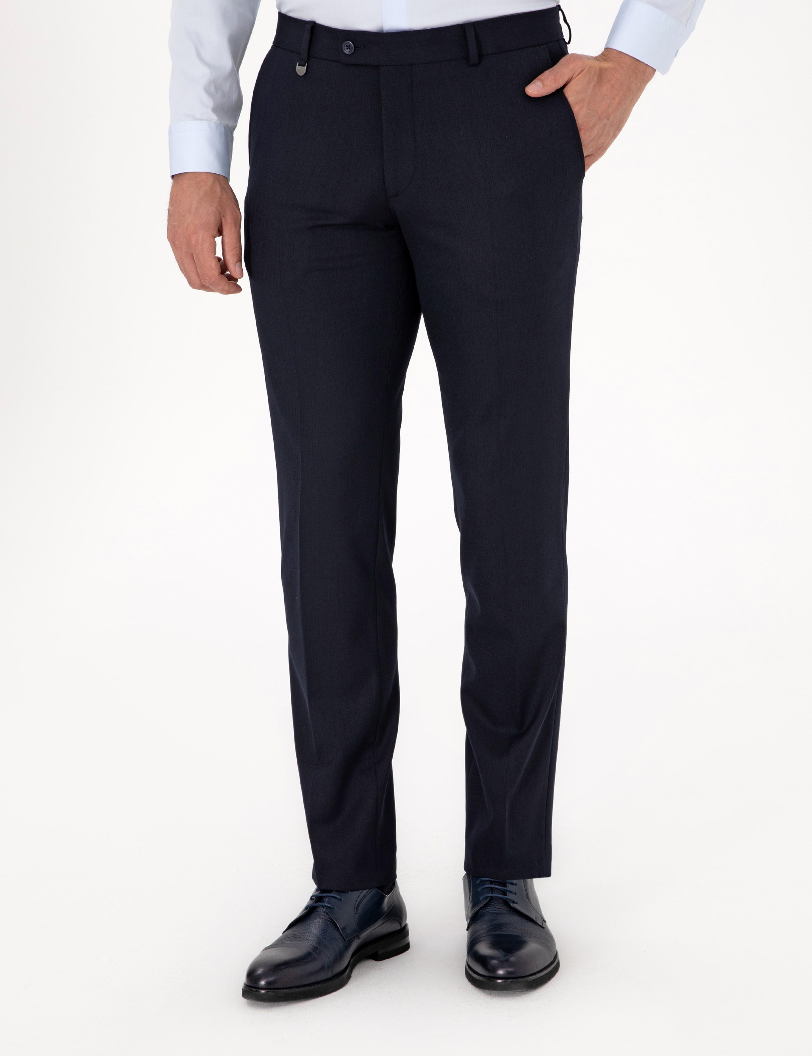 Lacivert Slim Fit Kumaş Pantolon
