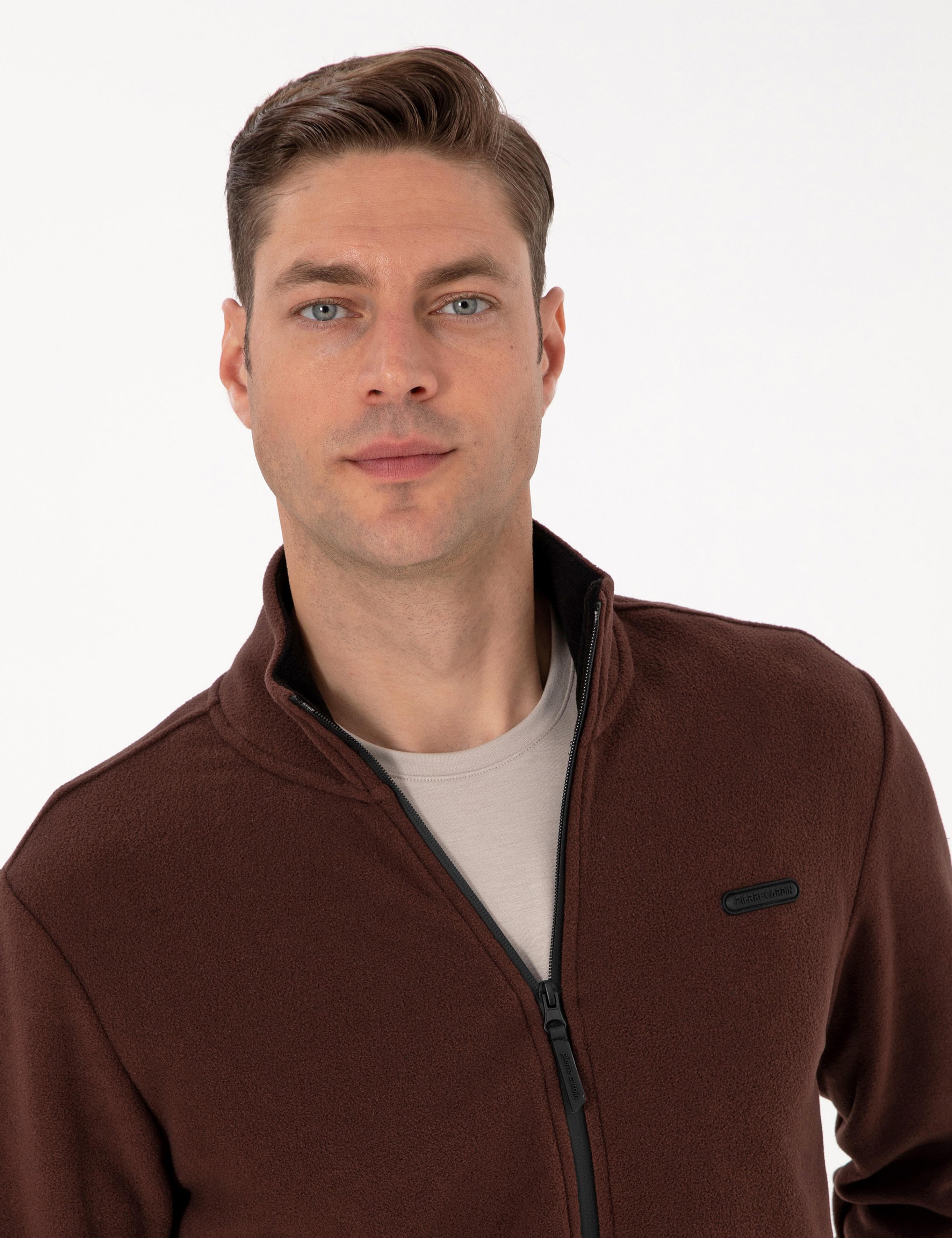 Kahverengi Regular Fit Polar Hırka