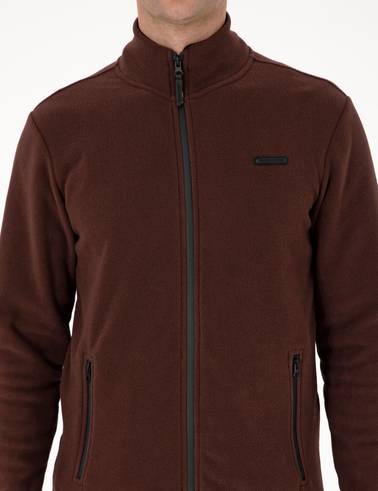 Kahverengi Regular Fit Polar Hırka