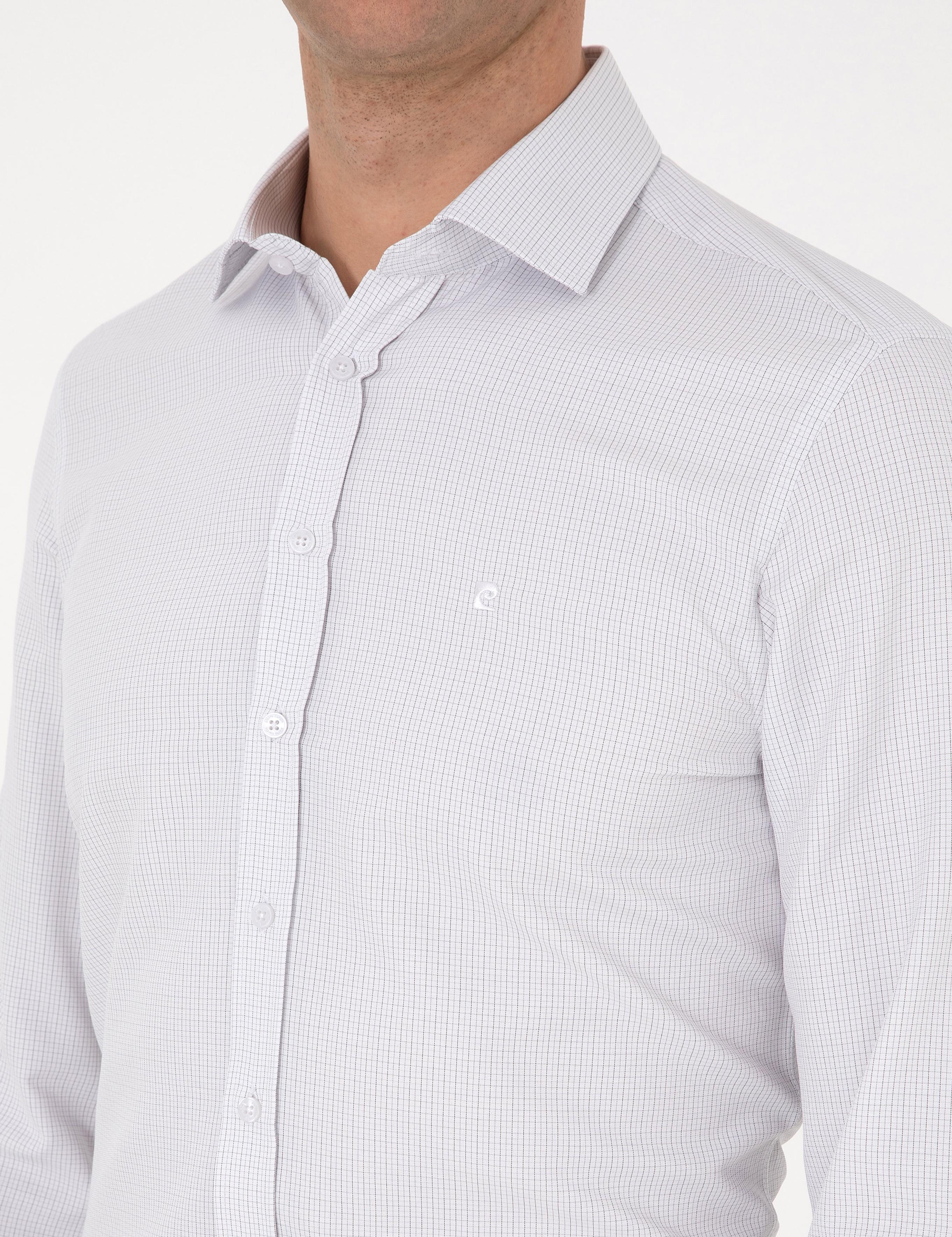 Koyu Haki Slim Fit Uzun Kollu Gömlek