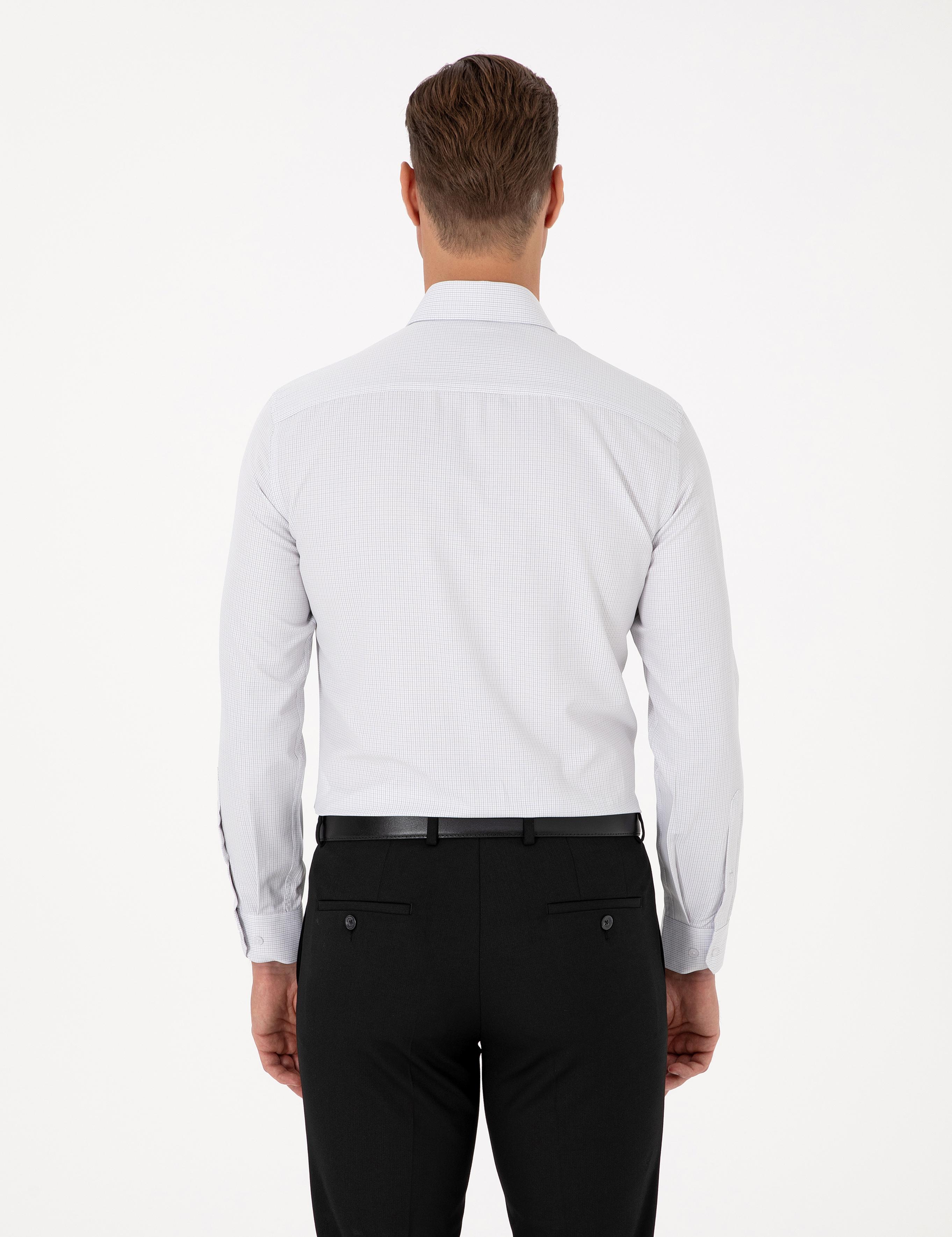 Koyu Haki Slim Fit Uzun Kollu Gömlek