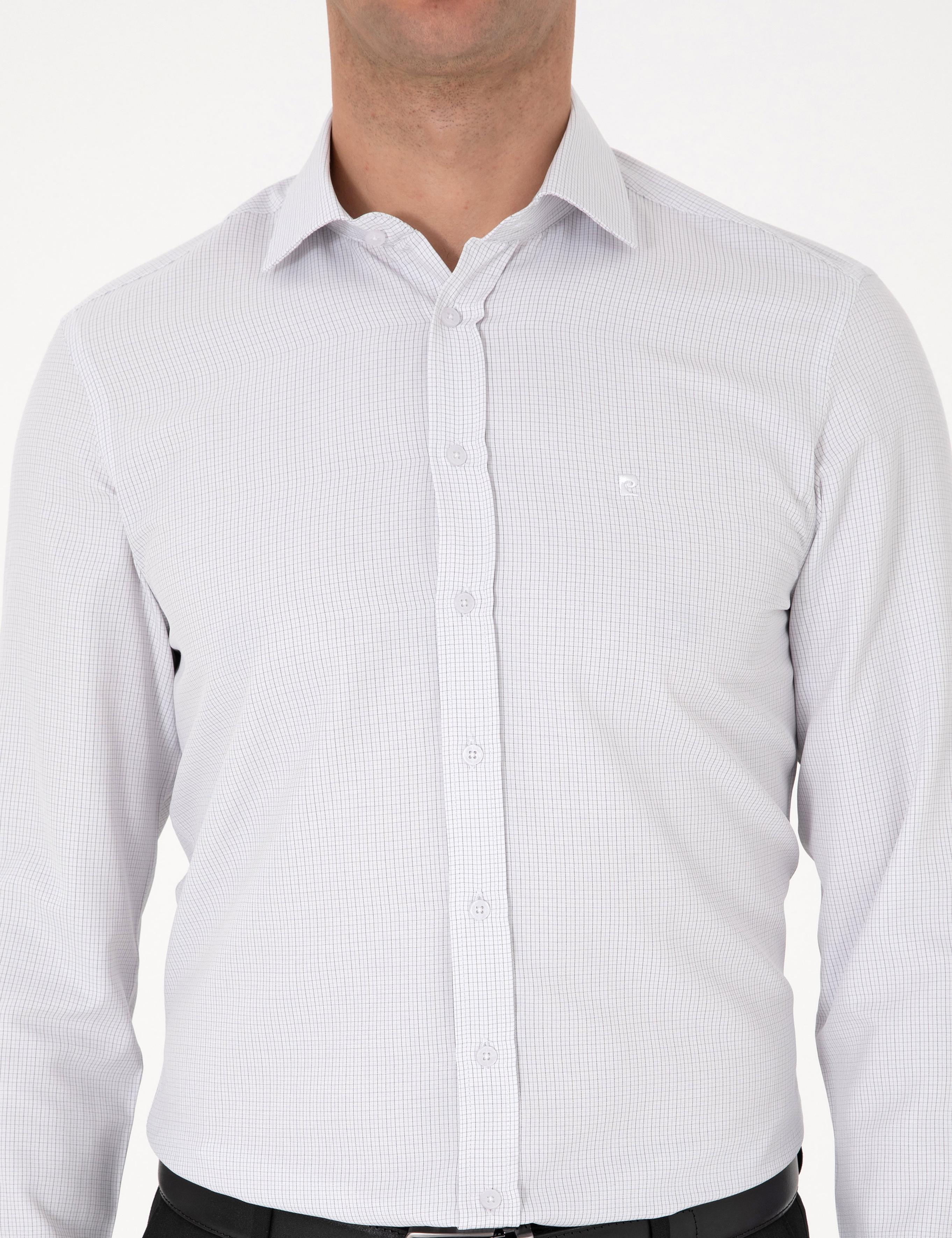 Koyu Haki Slim Fit Uzun Kollu Gömlek