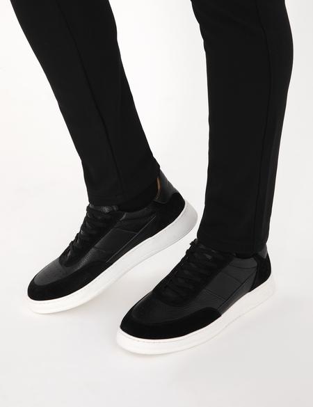 Siyah %100 Deri Casual Ayakkabı - 50315618029