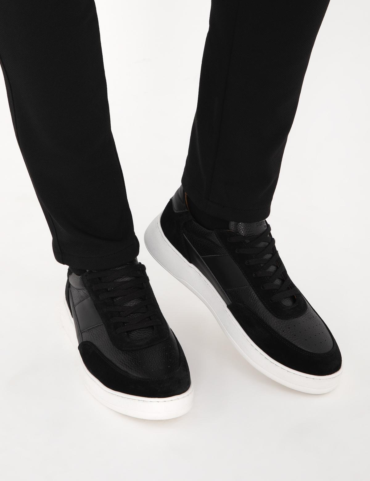 Siyah %100 Deri Casual Ayakkabı - 50315618029