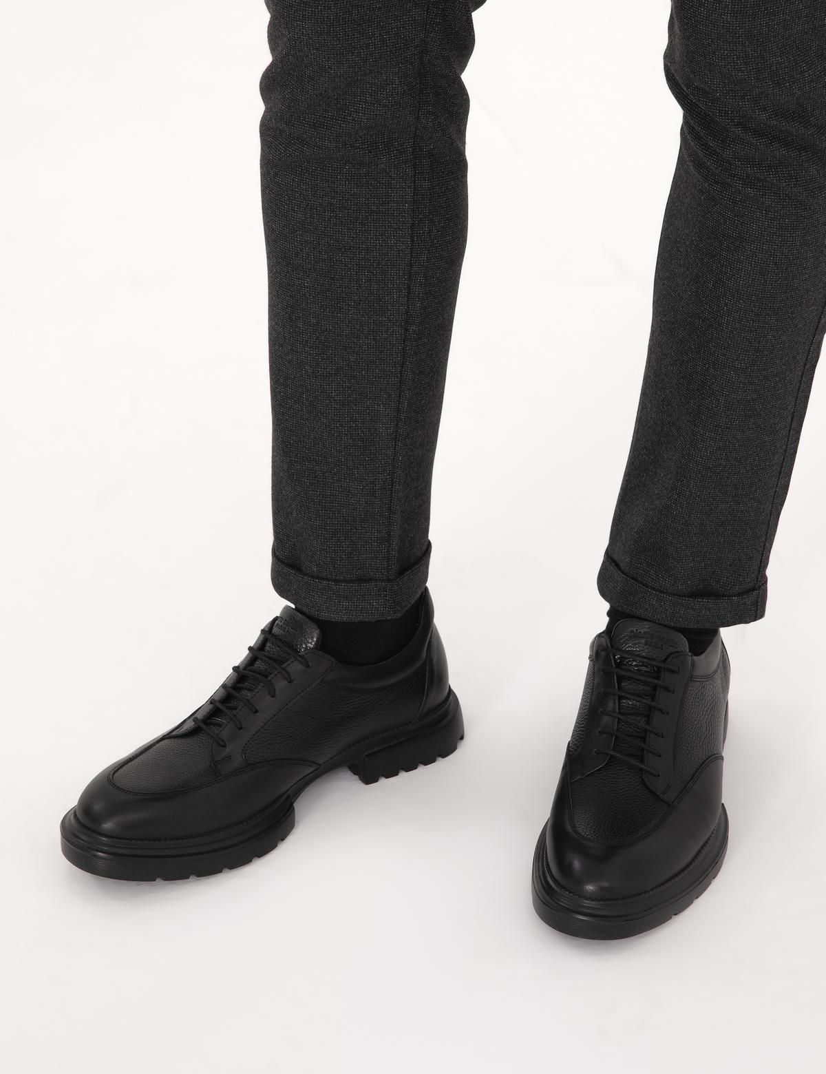 Siyah %100 Deri Casual Ayakkabı - 50315649003