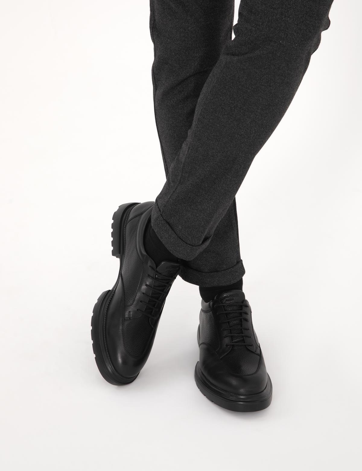 Siyah %100 Deri Casual Ayakkabı - 50315649003