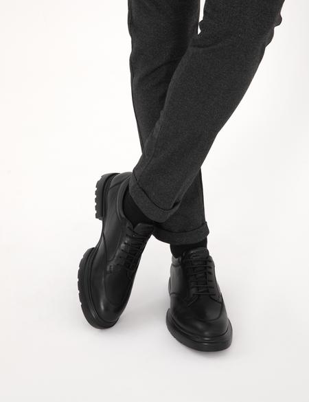 Siyah %100 Deri Casual Ayakkabı - 50315649003