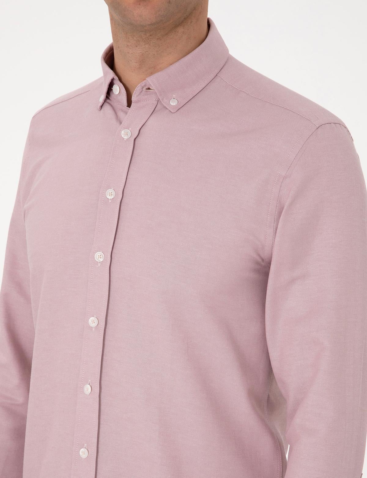 Gül Kurusu Regular Fit Uzun Kollu Gömlek - 50311487087