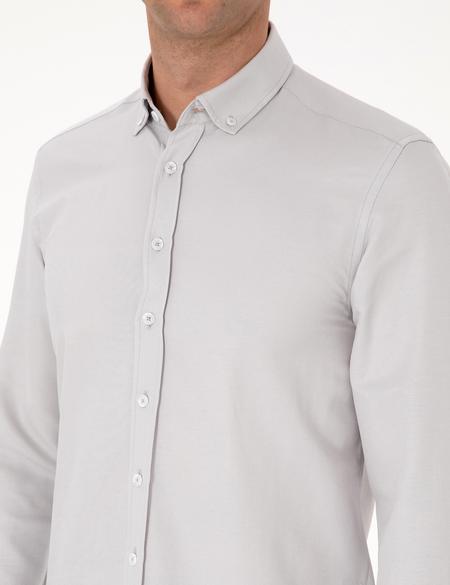 Gri Regular Fit Uzun Kollu Gömlek - 50311487074