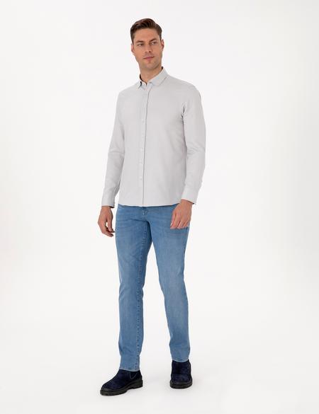 Gri Regular Fit Uzun Kollu Gömlek - 50311487074