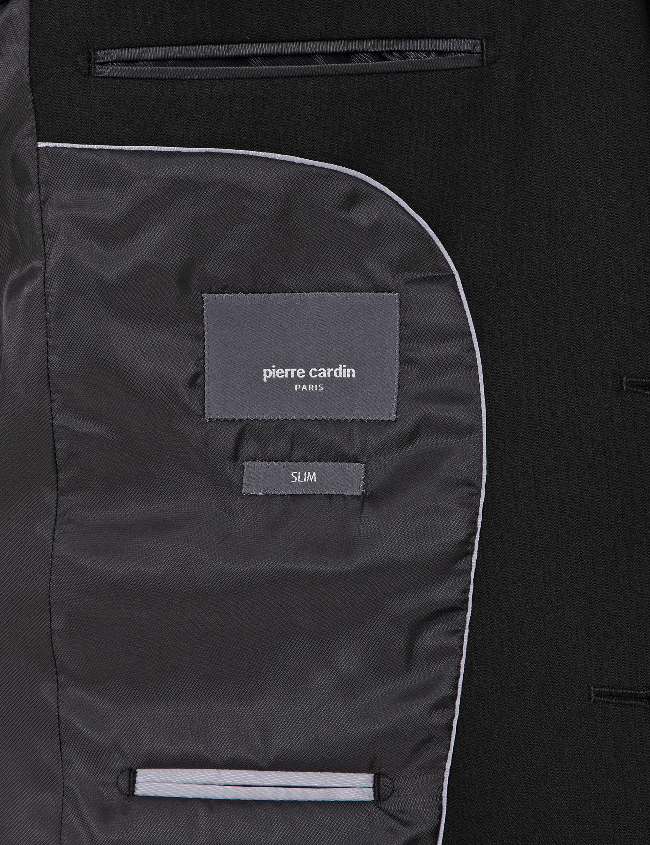 Siyah Slim Fit Yelekli Takım Elbise