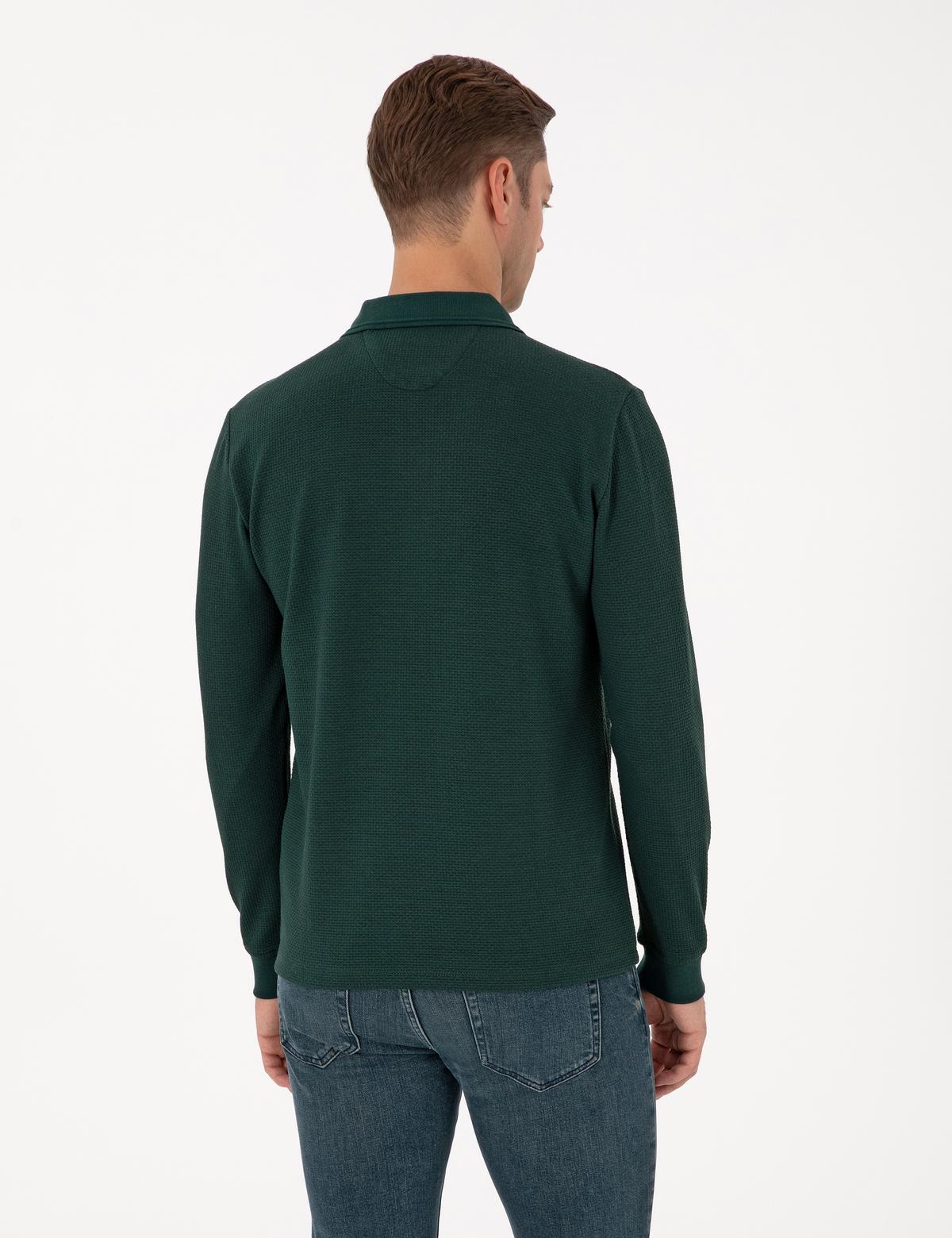 Koyu Yeşil Regular Fit Sweatshirt - 50293236077